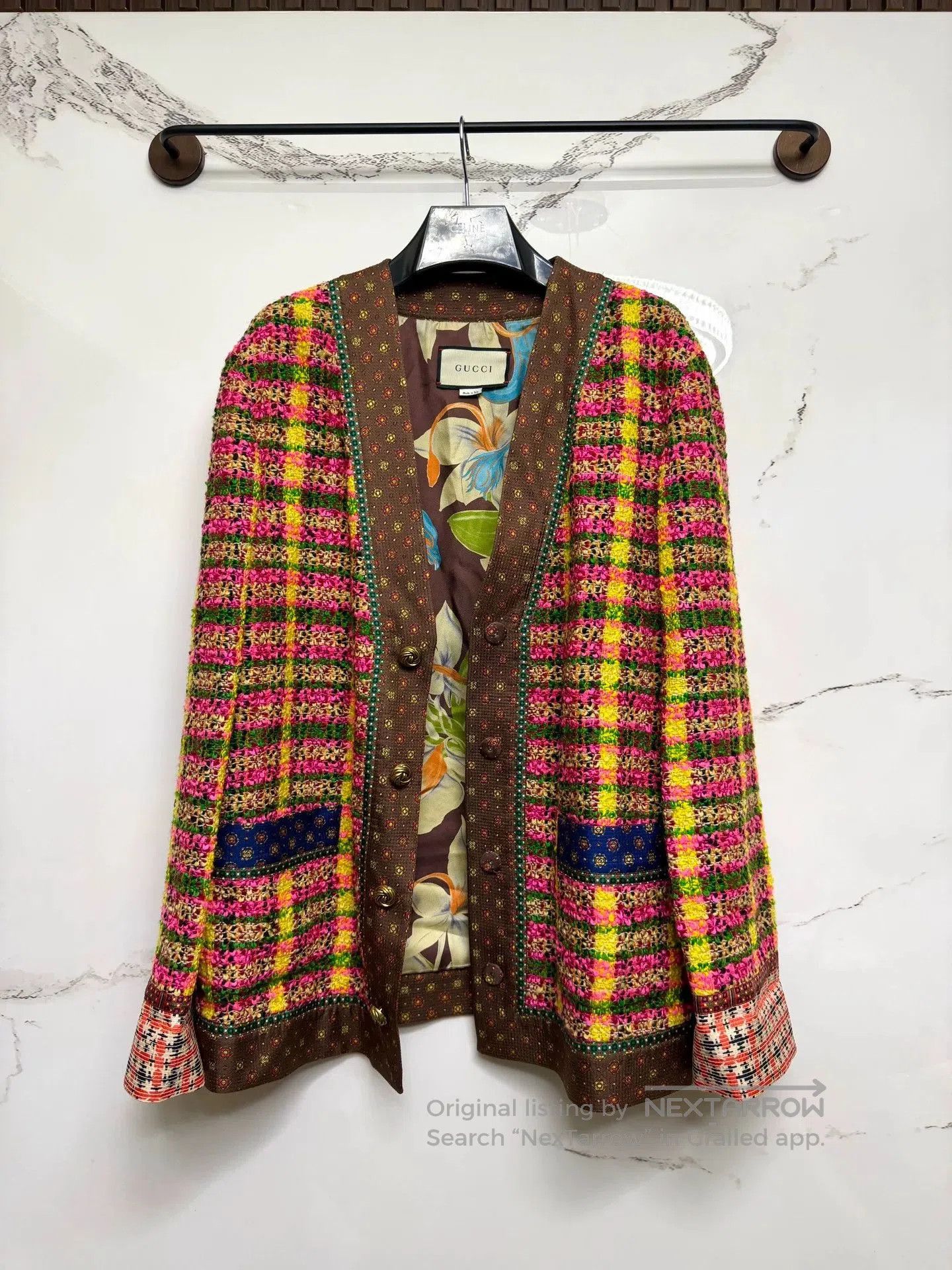Gucci Gucci Tweed Colorful Plaid Coat. Size M / US 6-8 / IT 42-44 - 1 Thumbnail