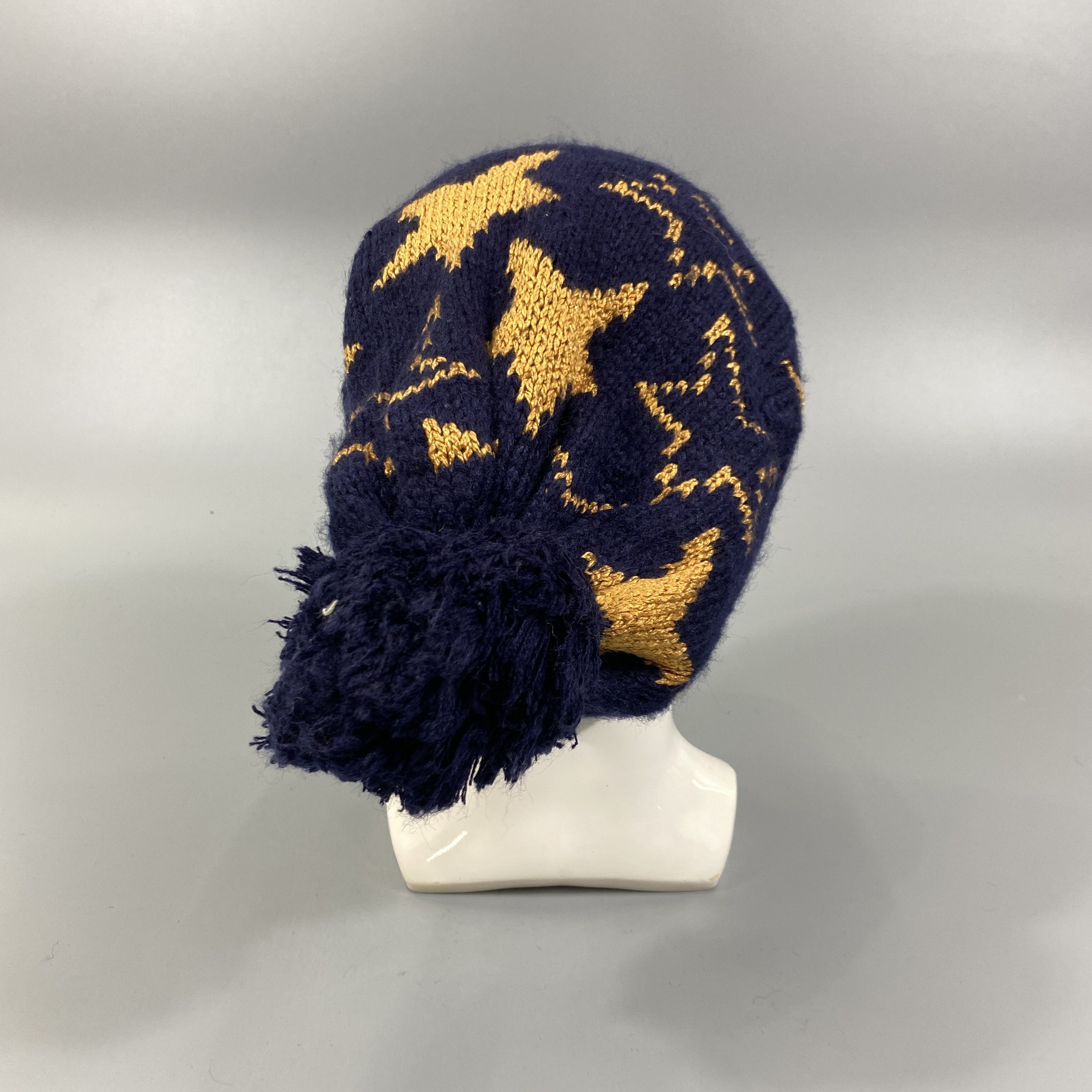 Japanese Brand Beanie Star Pattern Pom Pom Hat -BN673 Size ONE SIZE - 4 Thumbnail