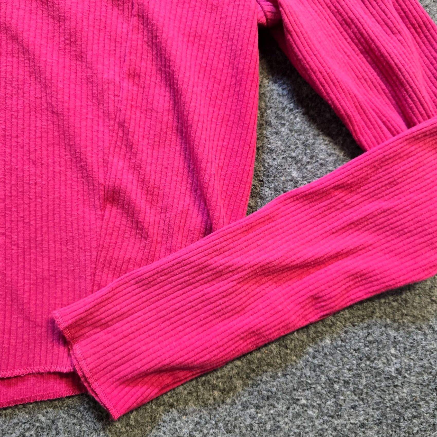 Urban Outfitters Urban Outfitters Top Women's Large Pink Ribbed Cropped Long Sleeve Capsule Casual Shirt Size L / US 10 / IT 46 - 3 Thumbnail