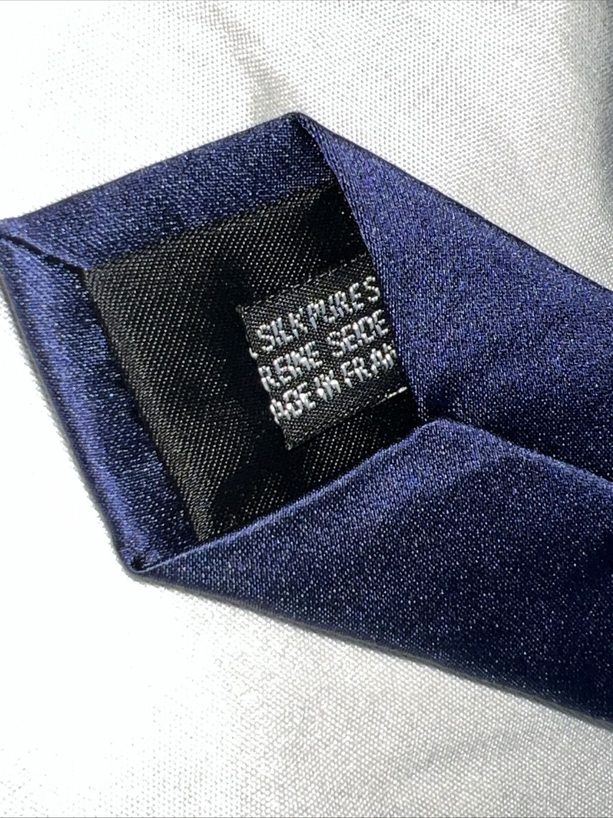 Yves Saint Laurent Yves Saint Laurent YSL Men’s Blue Narrow Silk Tie Size ONE SIZE - 5 Thumbnail