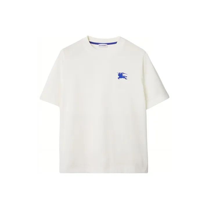 Burberry Burberry Logo Embroidered Rib Knit T-Shirt 0079 Size XS / US 0-2 / IT 36-38 - 1 Thumbnail