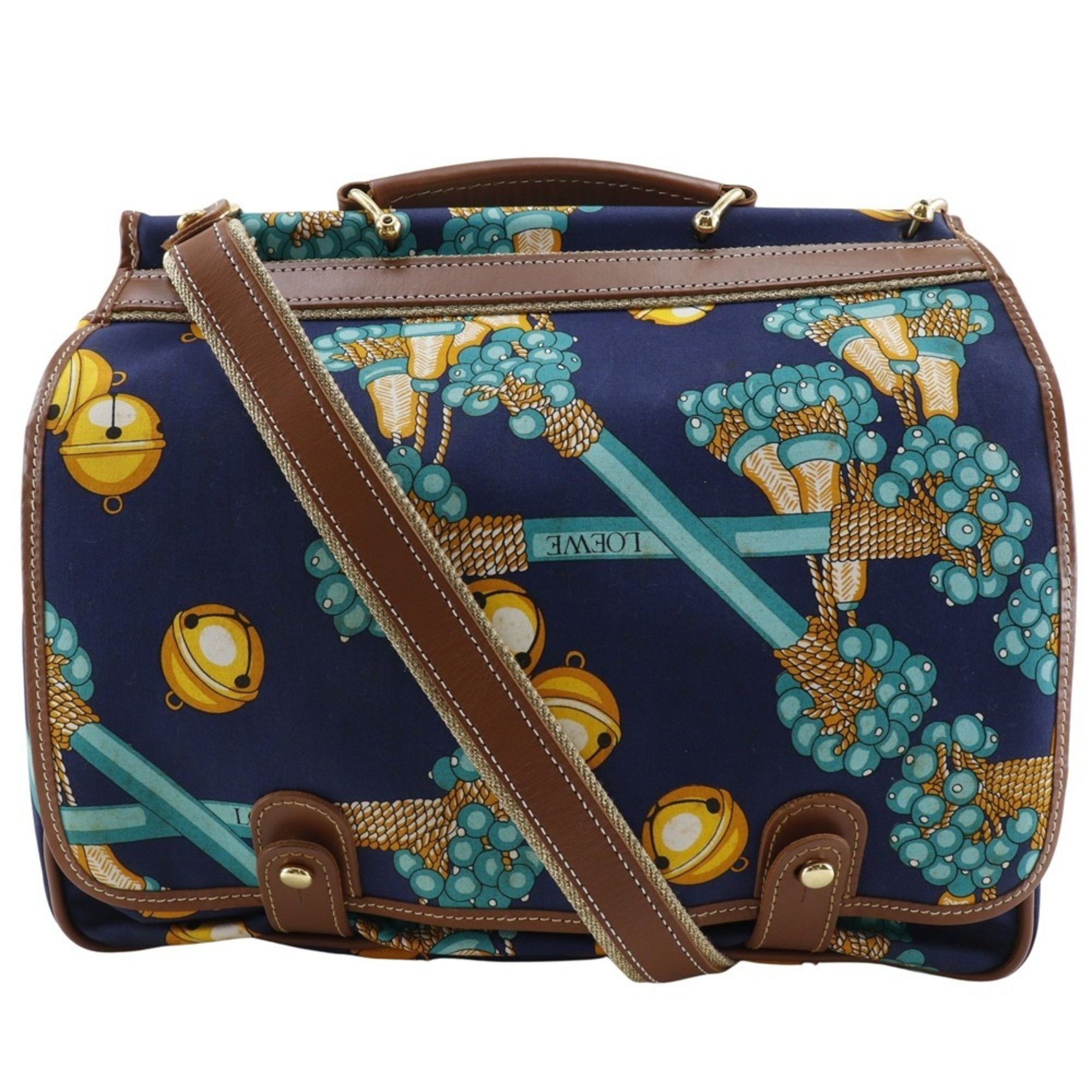 Loewe LOEWE Collection Line Shoulder Bag COLECCION JEREZ Canvas Navy 2way Flap Women's Size ONE SIZE - 1 Thumbnail