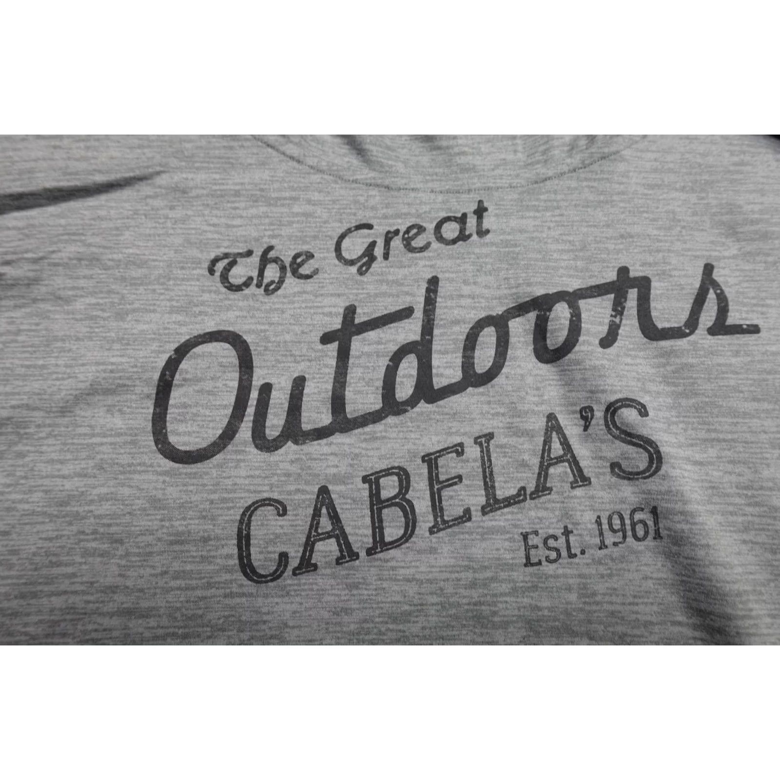 Vintage Cabela'S Mens Hooded Gray Lightweight Pullover Hiking Apparel Size US XXL / EU 58 / 5 - 2 Thumbnail