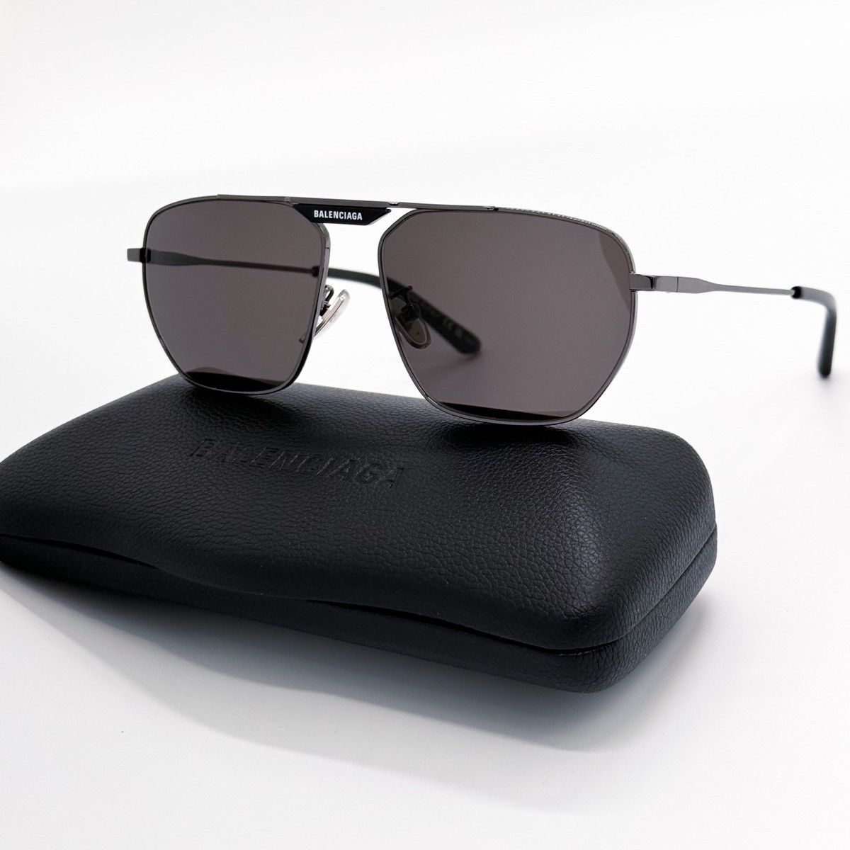 image of New Balenciaga Bb0298Sa 001 Aviator Black Unisex Sunglasses, Men's