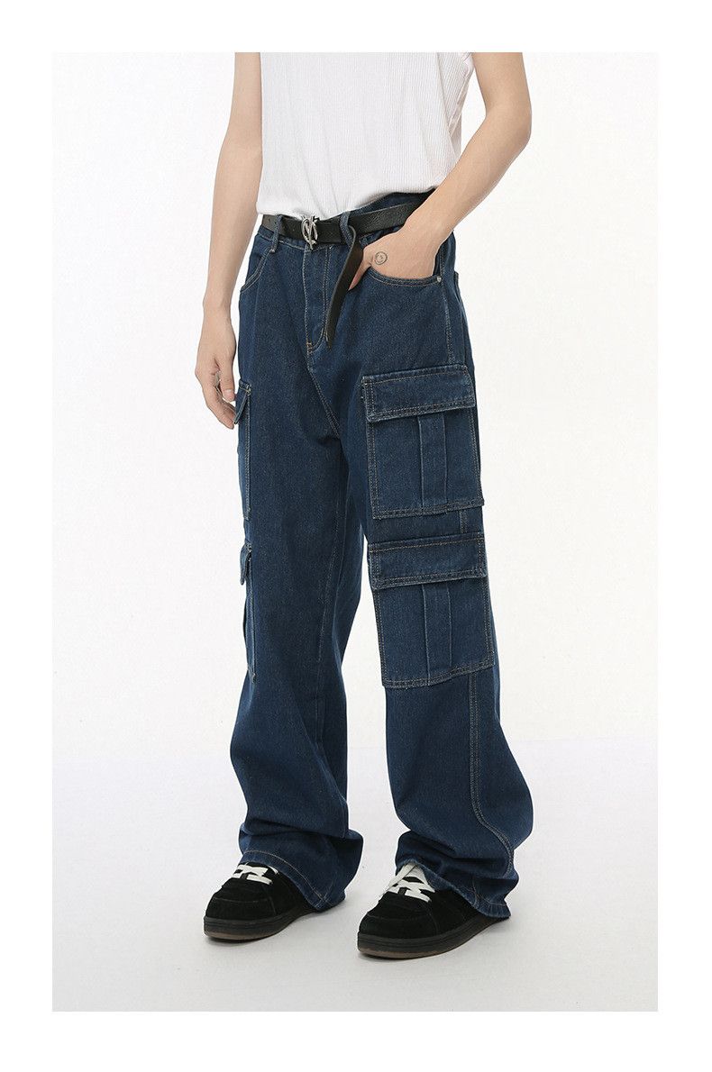 Japanese Brand × Jean Vintage fashion multi-pocket wide-leg cargo jeans Size US 32 / EU 48 - 4 Thumbnail