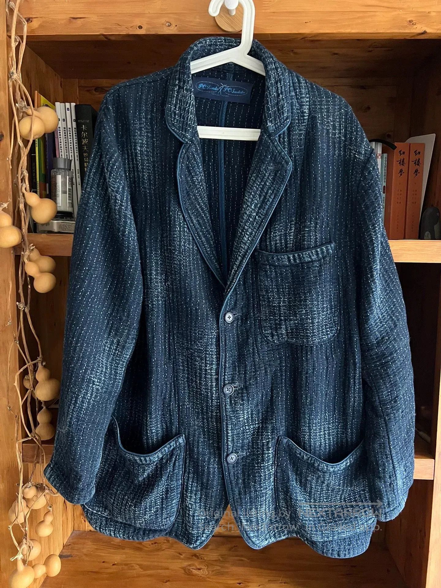 Porter Classic unique indigo dyed textured blazer jacket. Size US M / EU 48-50 / 2 - 1 Thumbnail