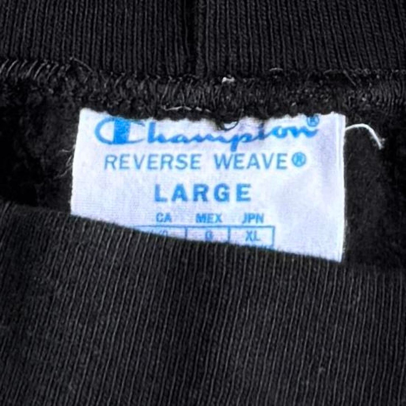 Champion × Vintage Vintage Y2K Champion Reverse Weave Black Jogger Sweatpants Size US 32 / EU 48 - 5 Thumbnail