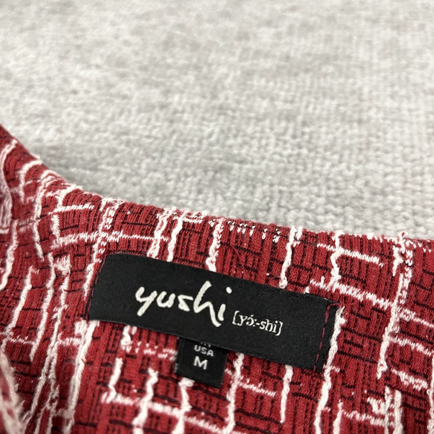 Vintage Yushi Jacket Womens Medium Red One-Button Lagenlook Artsy Eclectic Top Size M / US 6-8 / IT 42-44 - 2 Thumbnail