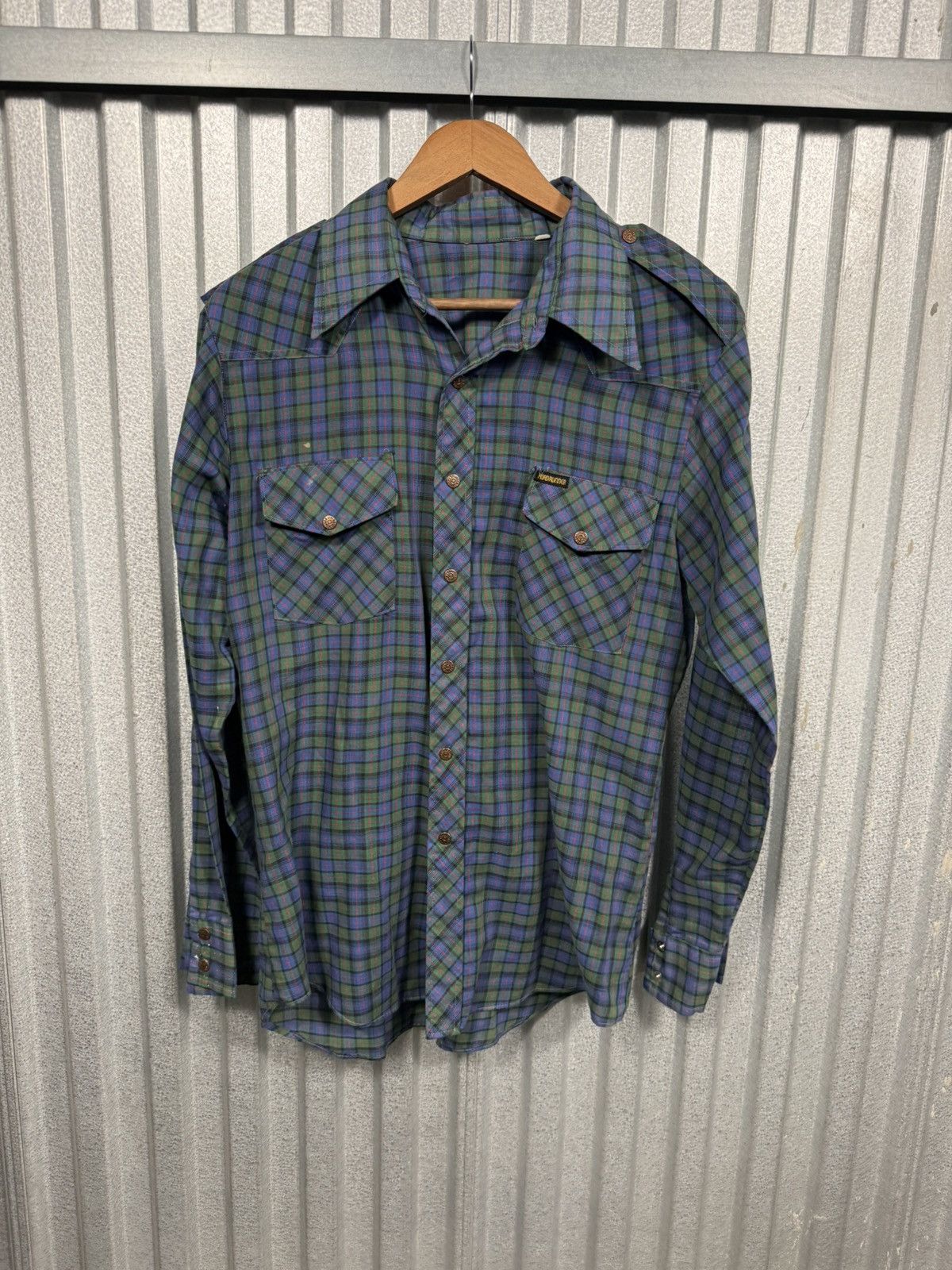 Other Vintage Road Runner Pearl Snap Western Cowboy Plaid Shirt Size US XL / EU 56 / 4 - 1 Thumbnail