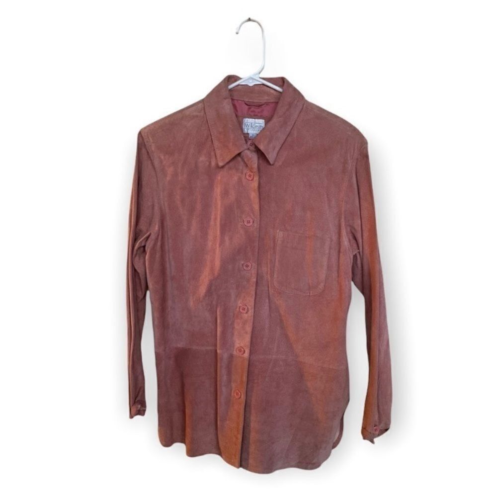 Other Willi Smith Pink Suede Button Down Blouse Women’s Size 8 Size M / US 6-8 / IT 42-44 - 1 Thumbnail