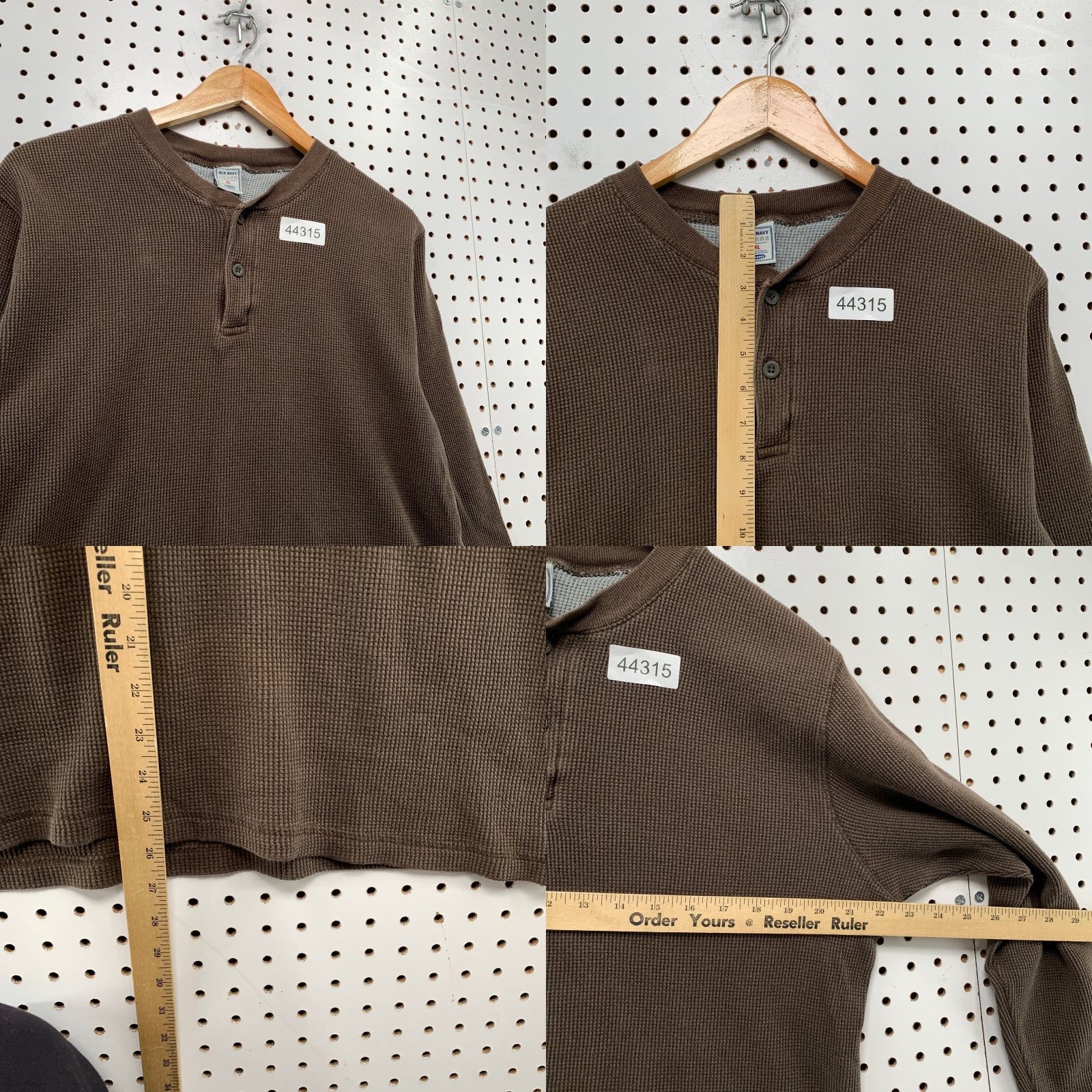 Old Navy VINTAGE Old Navy Henley Shirt Mens XL Brown Long Sleeve Waffle Knit 90s Concert, VTG Vintage T-Shirt? Size US XL / EU 56 / 4 - 8 Thumbnail