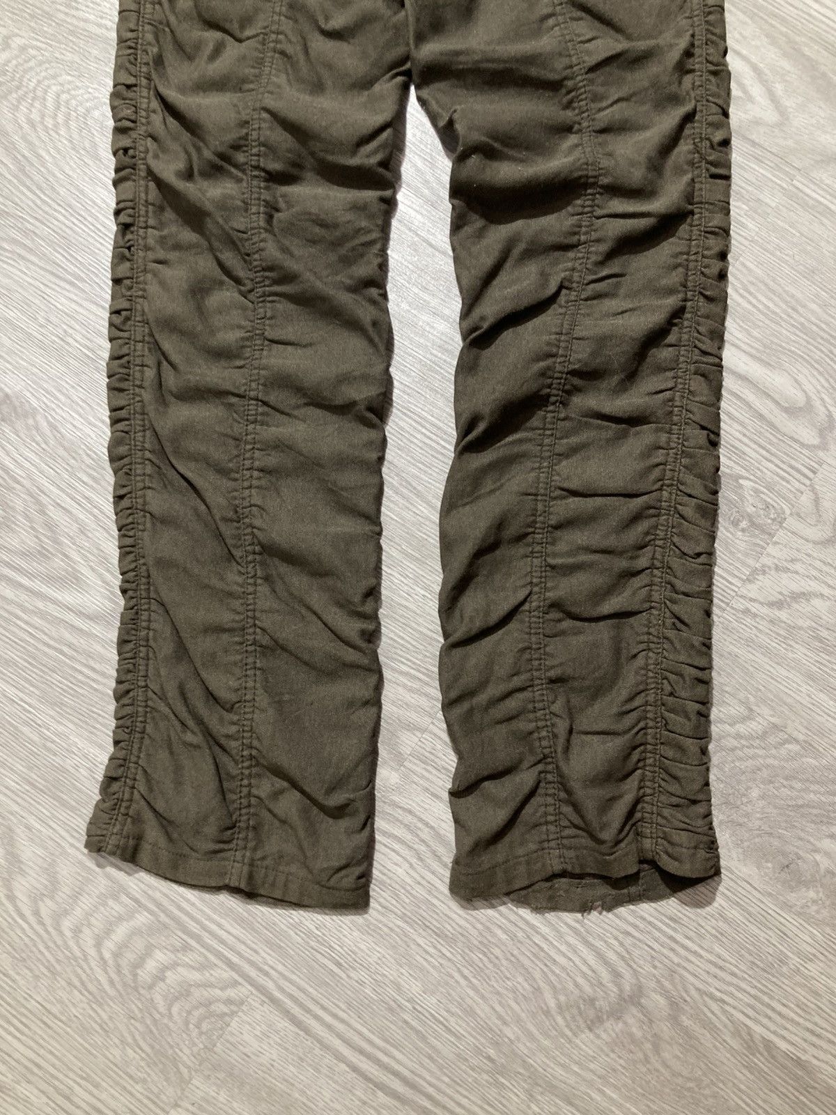 Le Grande Bleu (L.G.B.) 2000s Japanese Brand Ruched Pants Punk Lgb Style Green Army Size US 26 / EU 42 - 14 Thumbnail