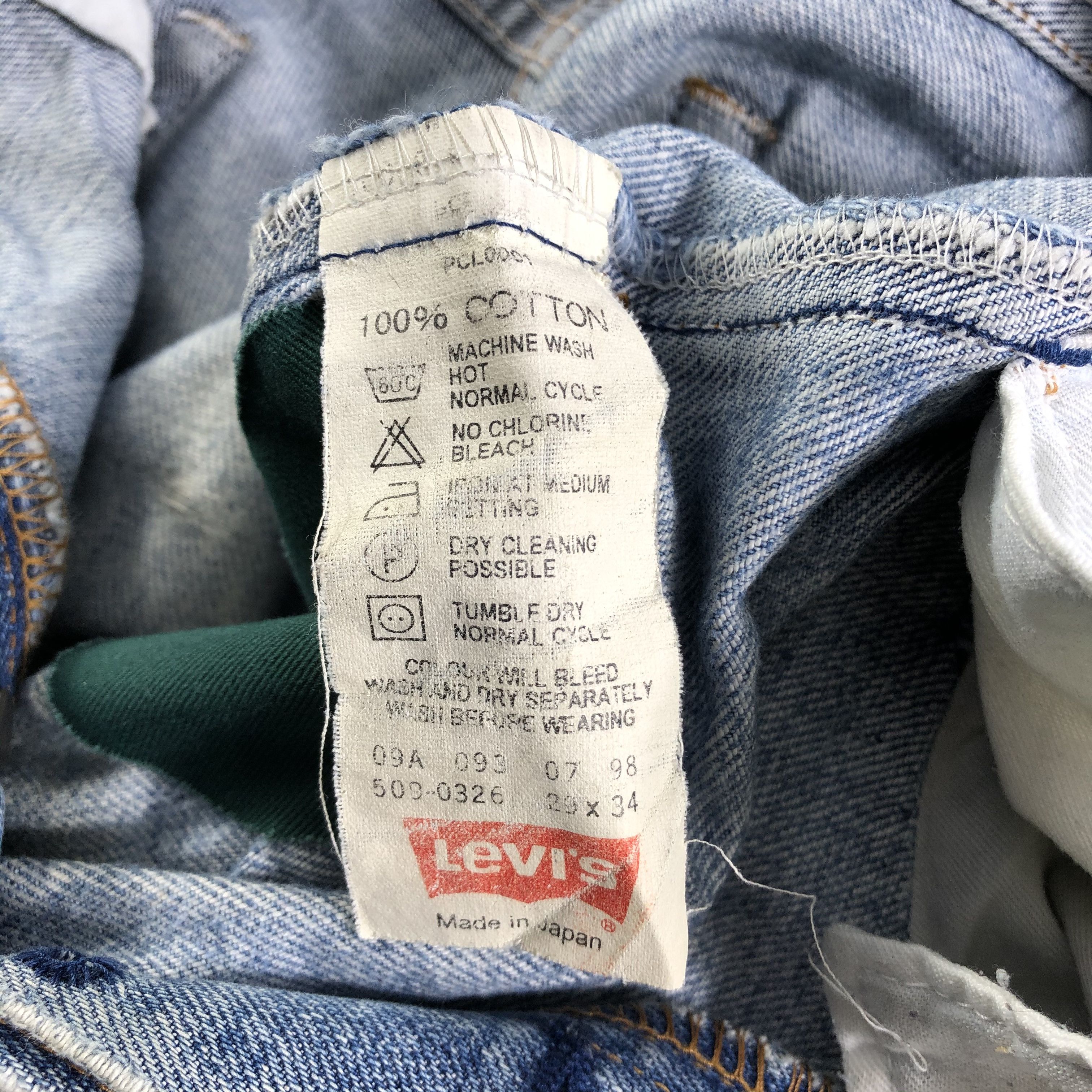 Levi's Distress Vintage Levis 509 Jeans Dirty Wash Denim KJ2216 Size US 29 - 10 Thumbnail