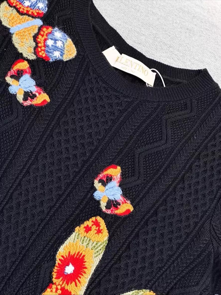 Valentino Valentino Women's Black Knit Dress S Size S / US 4 / IT 40 - 2 Thumbnail