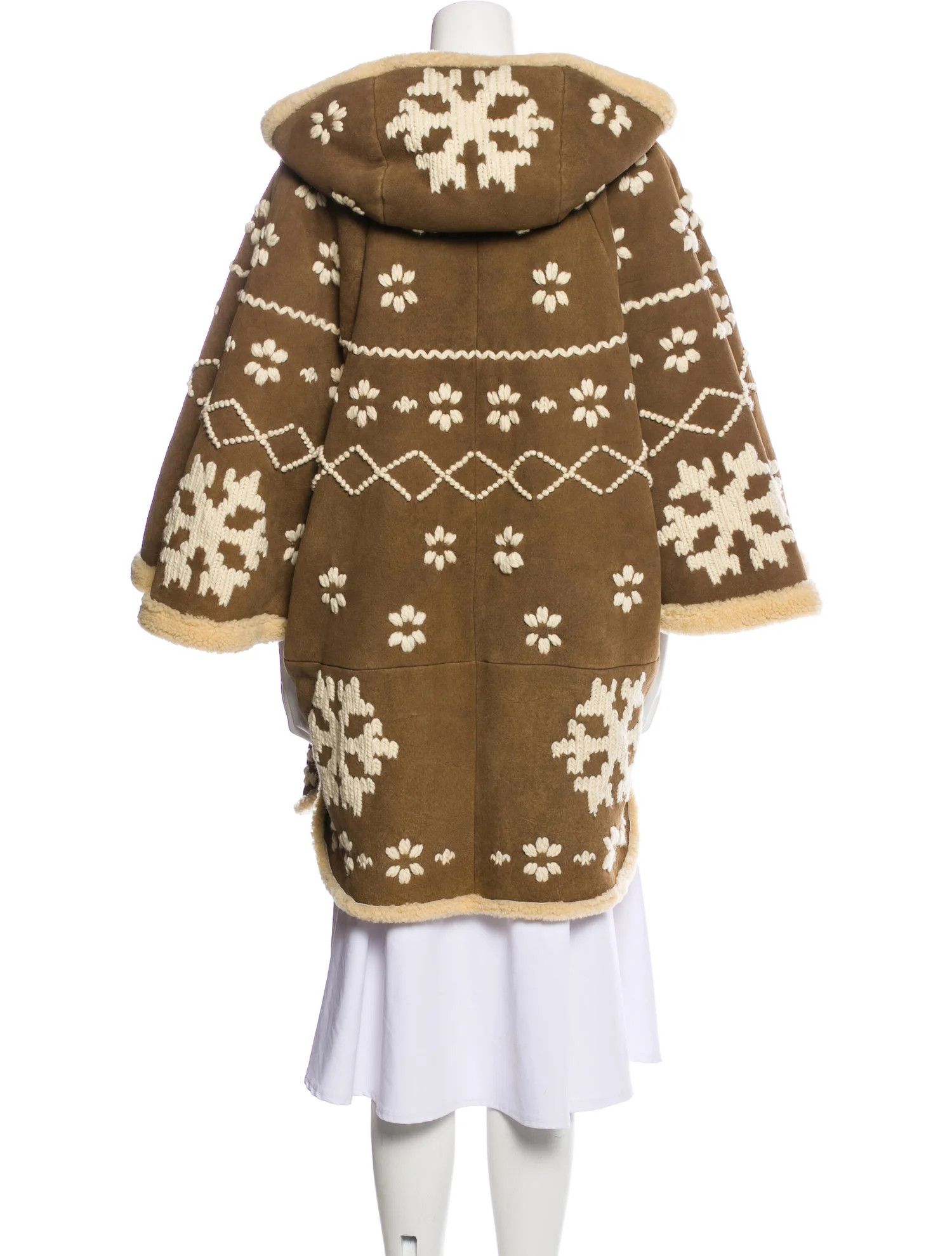 Celine o1bcso1str0924 Embroidered Shearling Baja Pullover Size M / US 6-8 / IT 42-44 - 3 Thumbnail