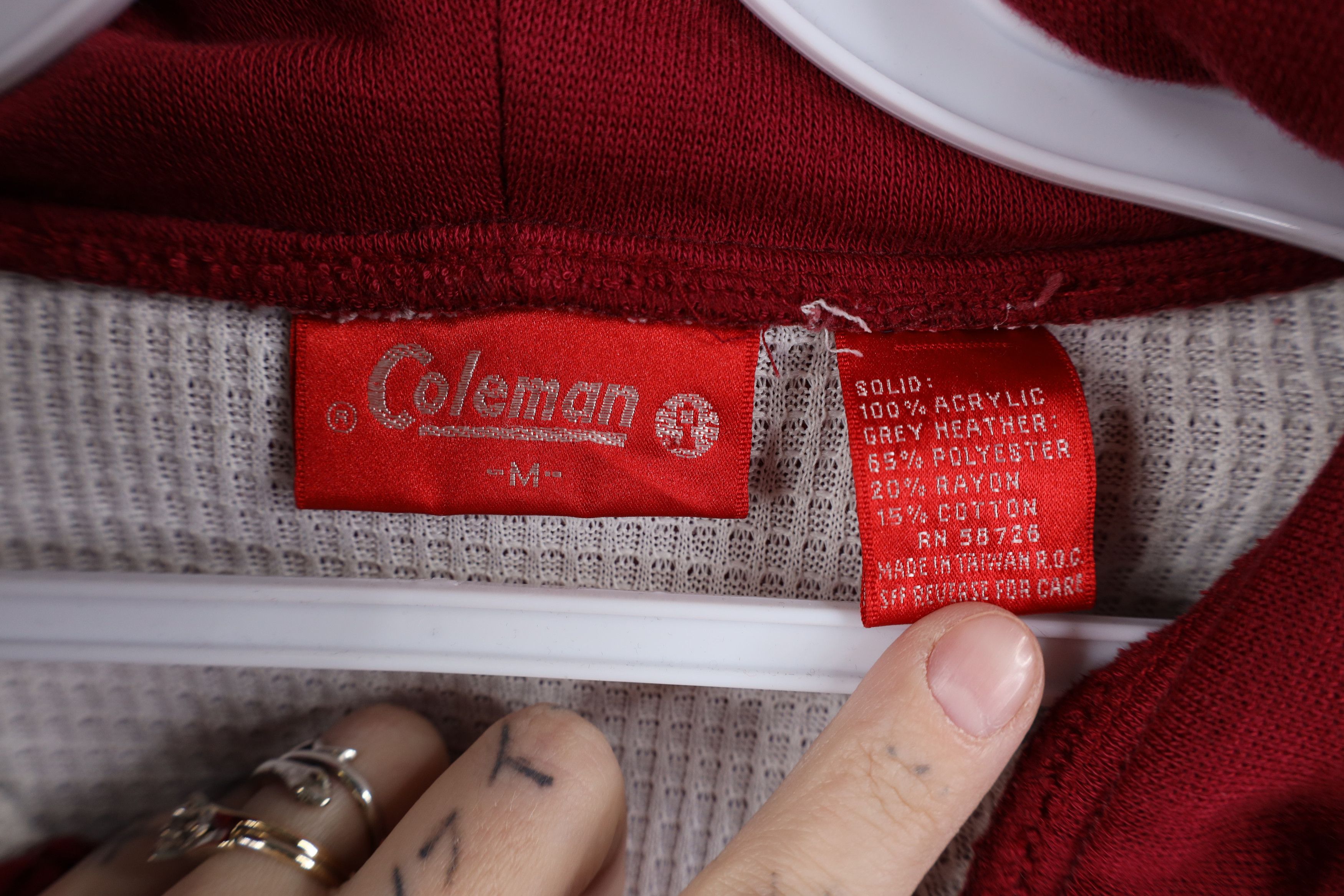 Vintage Vintage 90s Streetwear Waffle Knit Lined Hoodie Sweatshirt Size US M / EU 48-50 / 2 - 9 Thumbnail