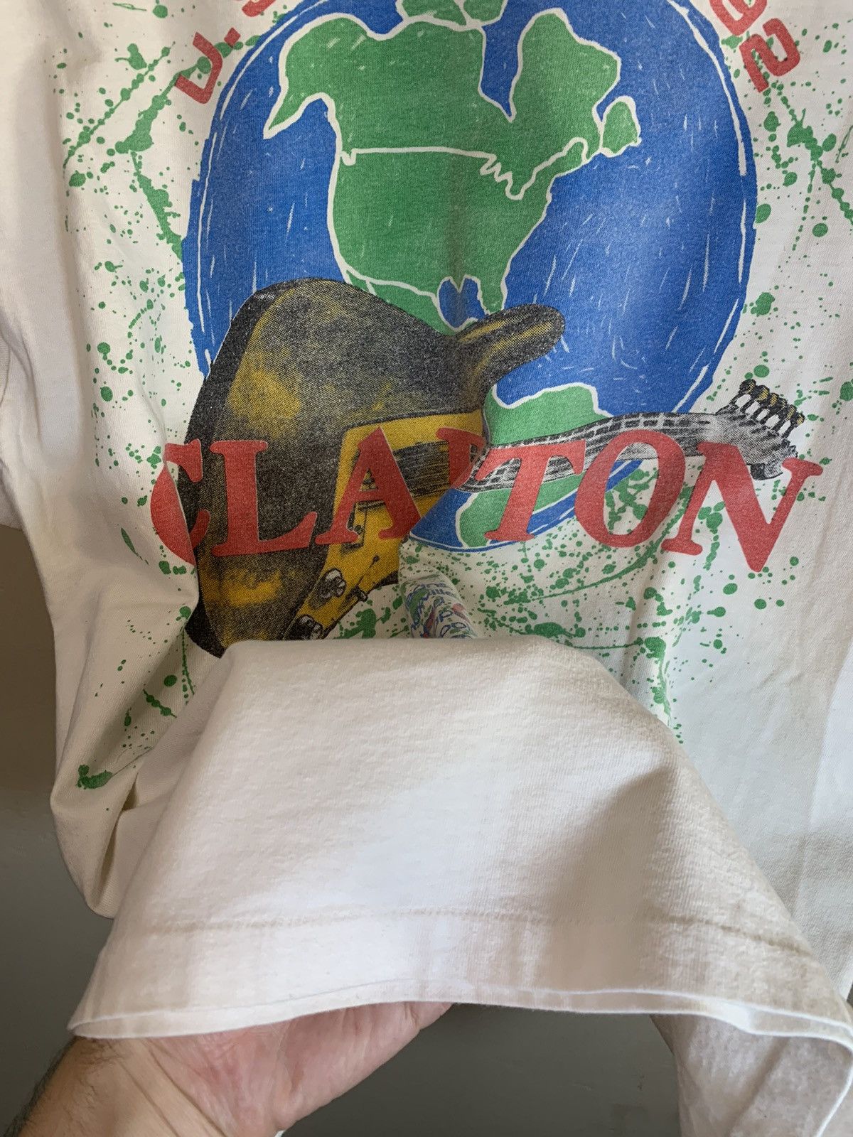 Band Tees × Vintage RARE* Vintage 1992 Eric Clapton USA Tour Single Stitch Shirt Size US L / EU 52-54 / 3 - 6 Thumbnail