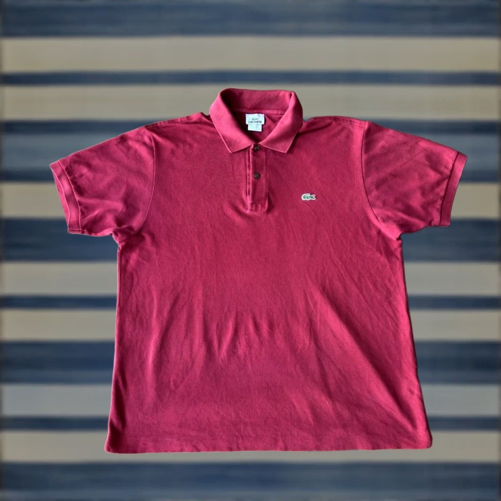 Lacoste Polo Shirt Men’s 6 Red Croc Logo Pique Casual Short Sleeve