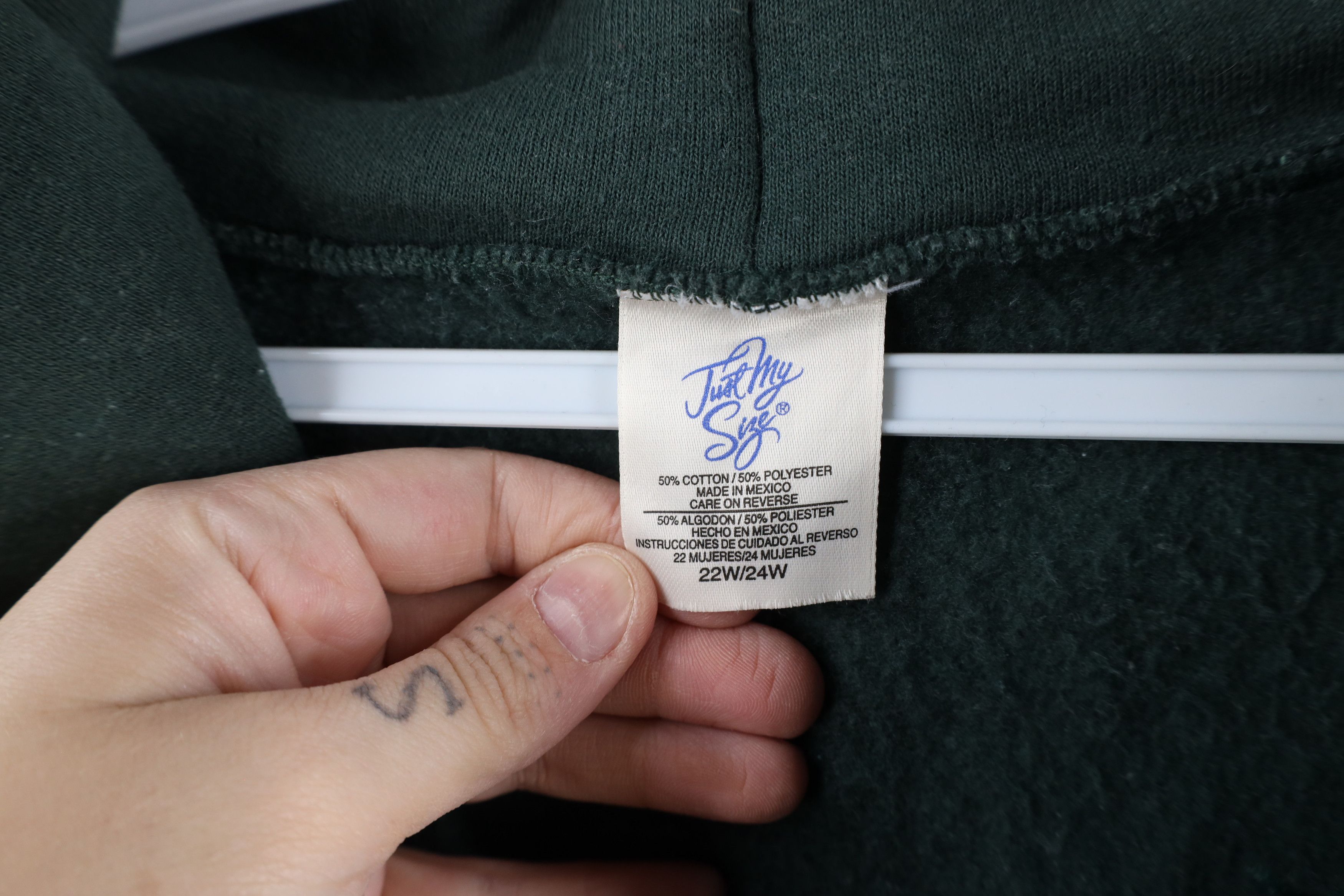 Vintage Vintage 90s Streetwear Full Zip Hoodie Sweatshirt Green Size 3XL / US 20-22 - 6 Thumbnail