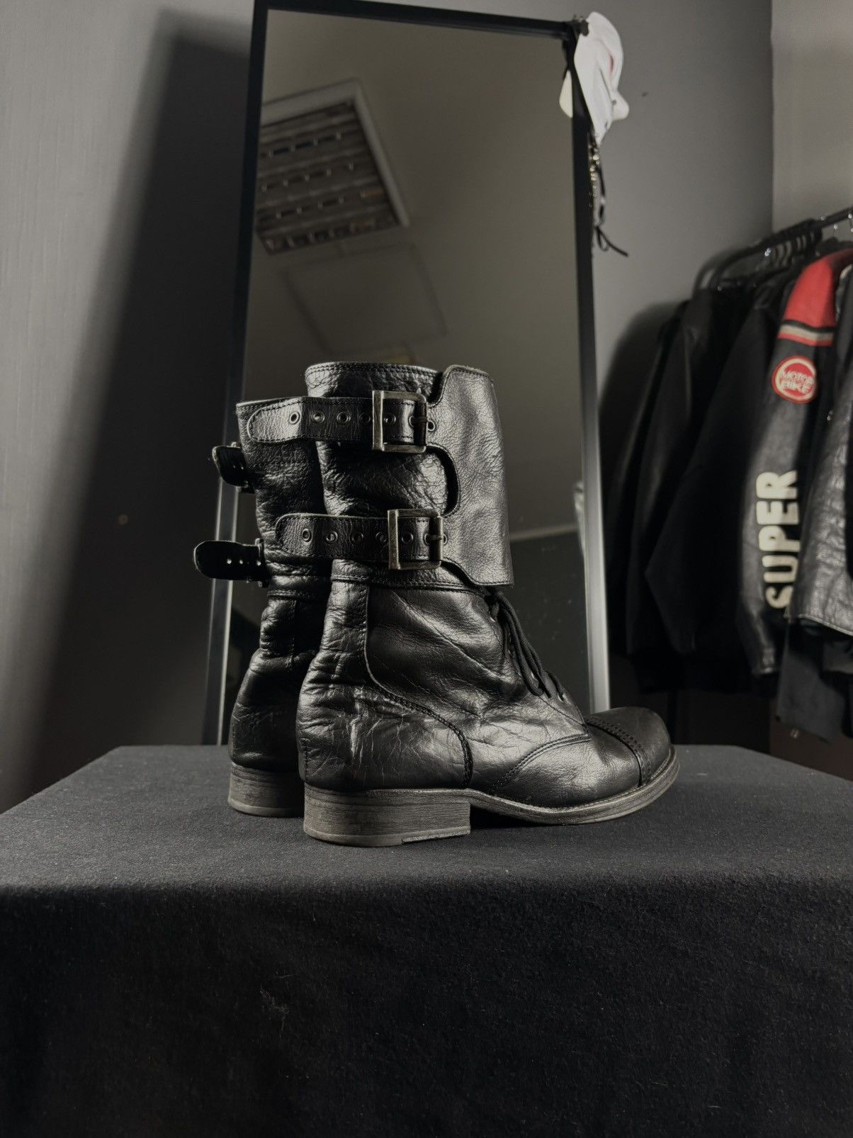 Allsaints × Vintage Allsaints Combat steel toe Boots Size US 11 / IT 41 - 3 Thumbnail