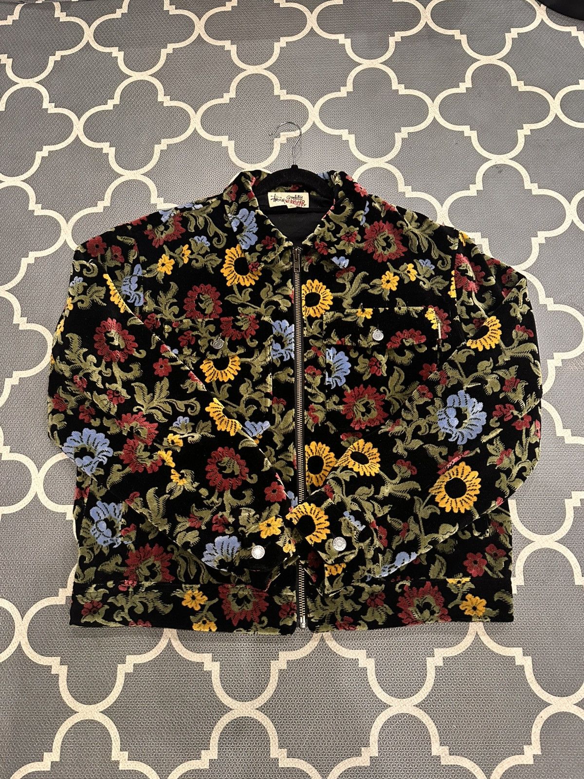 Stussy stussy floral jacquard garage jacket Size US L / EU 52-54 / 3 - 3 Thumbnail