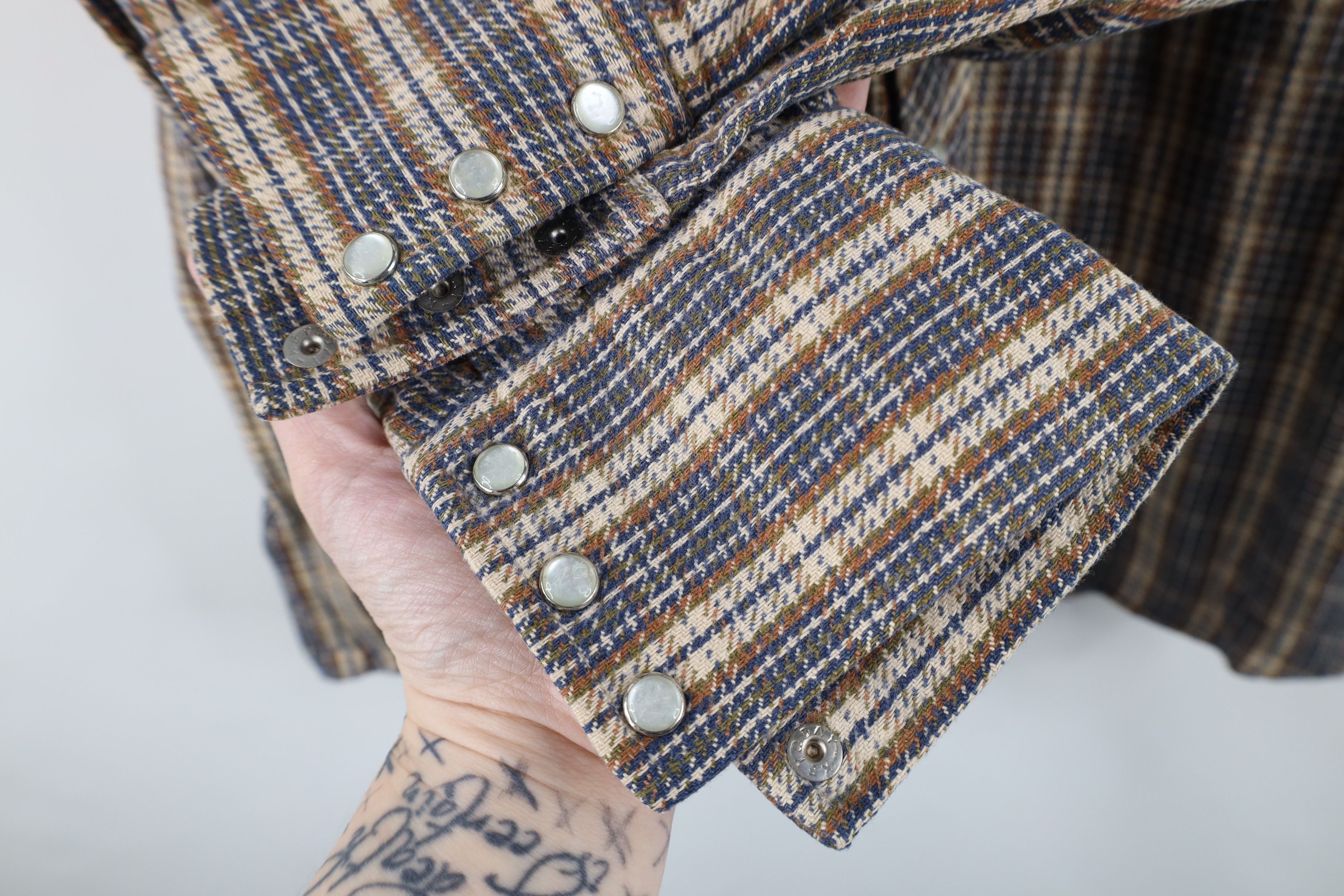 Vintage Vintage 90s Streetwear Heavyweight Flannel Snap Button Shirt Size US M / EU 48-50 / 2 - 7 Thumbnail