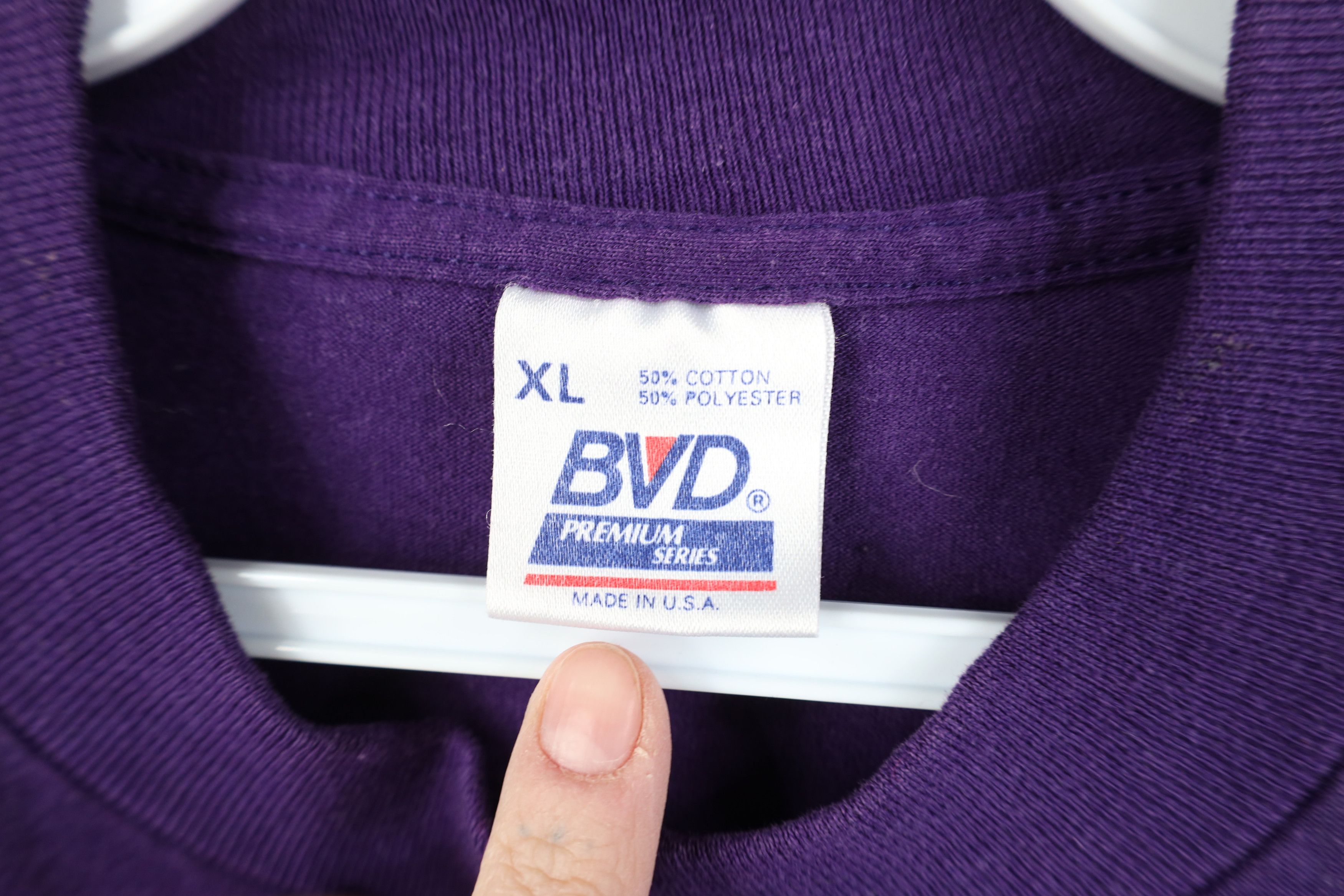 Vintage Vintage 90s Streetwear Cotton Pocket T-Shirt Purple USA Size US XL / EU 56 / 4 - 5 Thumbnail