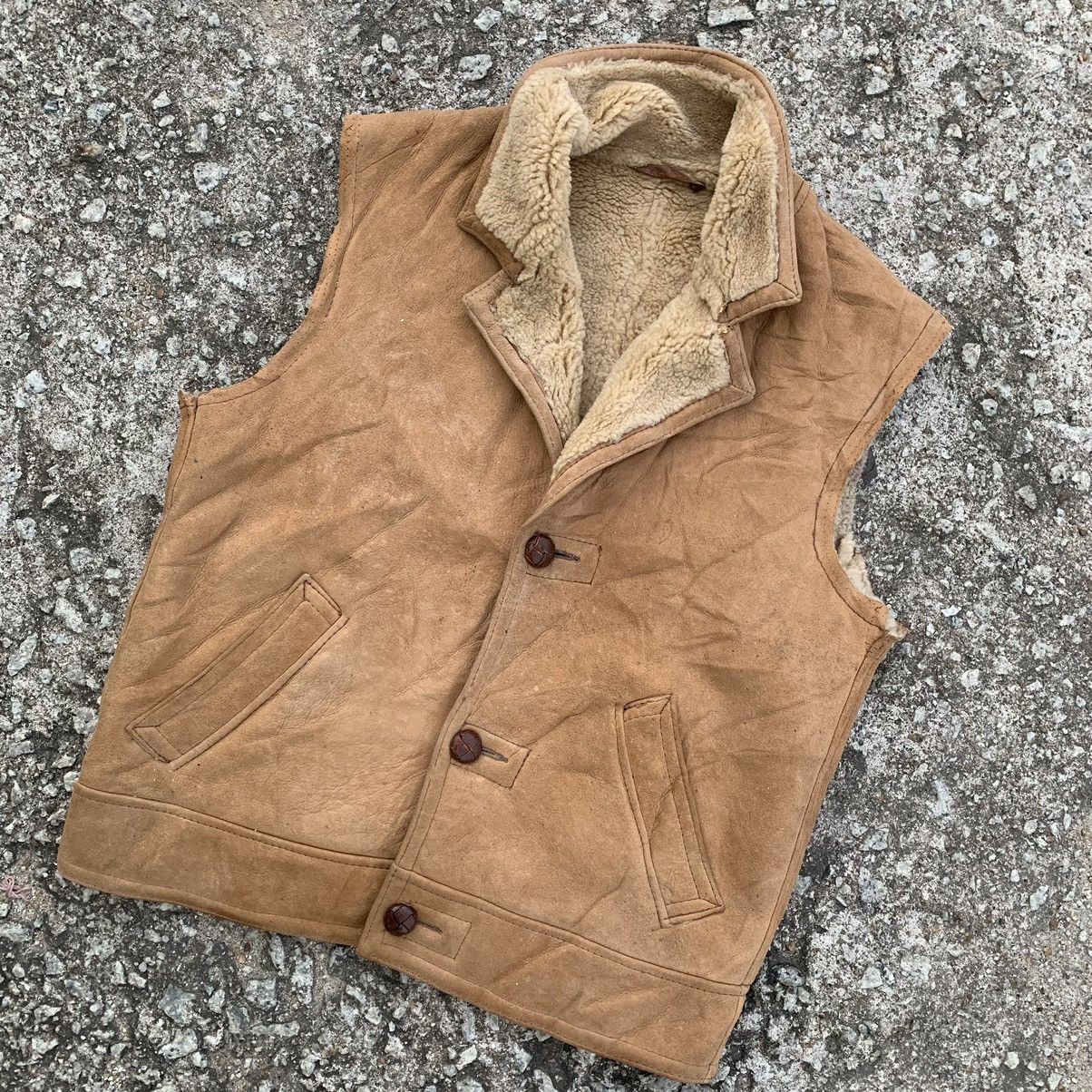 Schott × Vintage Schott Vest Leather Jacket Size US L / EU 52-54 / 3 - 1 Thumbnail