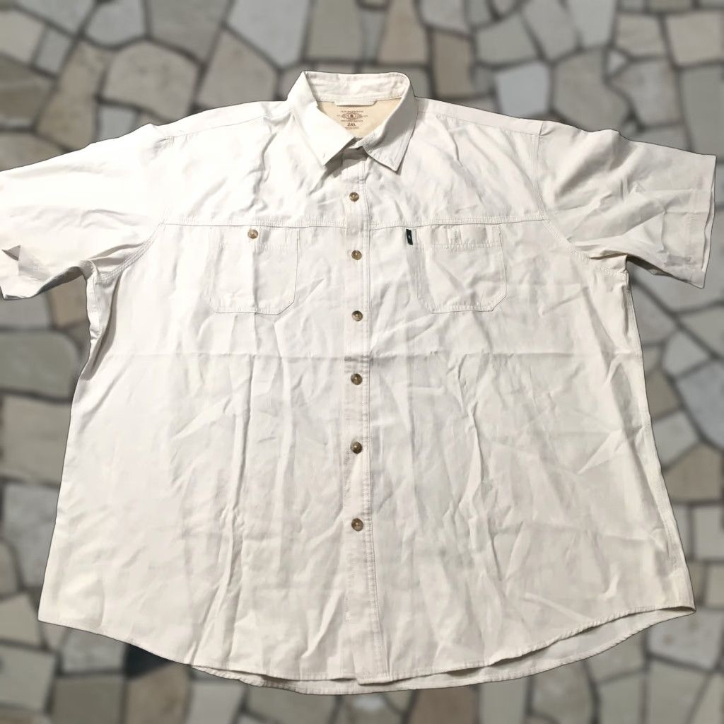 Vintage G.H. Bass & Co. Button-Up Shirt Men's 2XL Short Sleeve Beige Pockets Outdoor Casual Shirt Size US XXL / EU 58 / 5 - 1 Thumbnail
