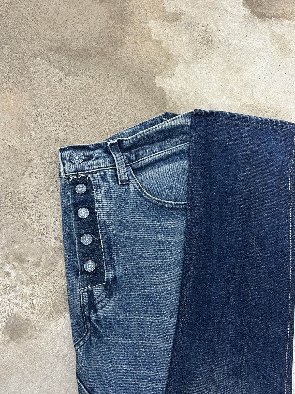 Levi's Levis Upcycled Custom Y2k Wide Leg Jeans Flared Size US 29 - 5 Thumbnail