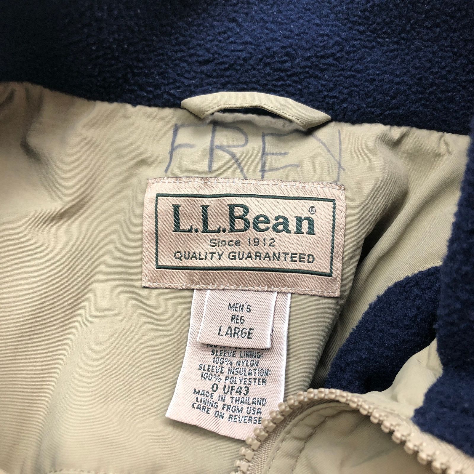 L.L. Bean LL Bean Nylon Fleece Lined Insulated Warm Up Jacket Mens L Size US L / EU 52-54 / 3 - 3 Thumbnail