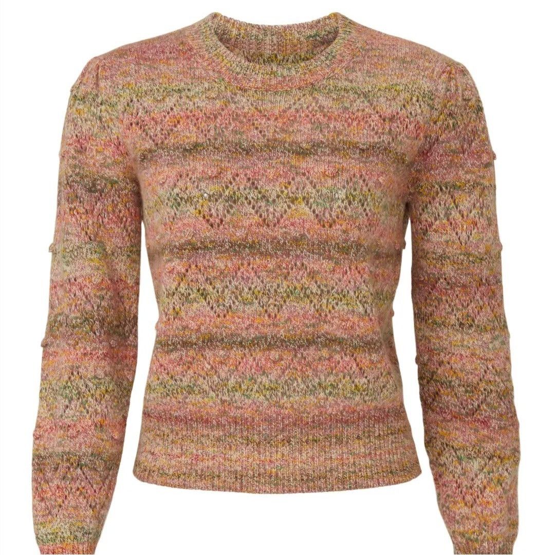 Vanessa Bruno Vanessa Bruno Sissi Popcorn Knit Sweater Small Pink Crew Size S / US 4 / IT 40 - 1 Thumbnail