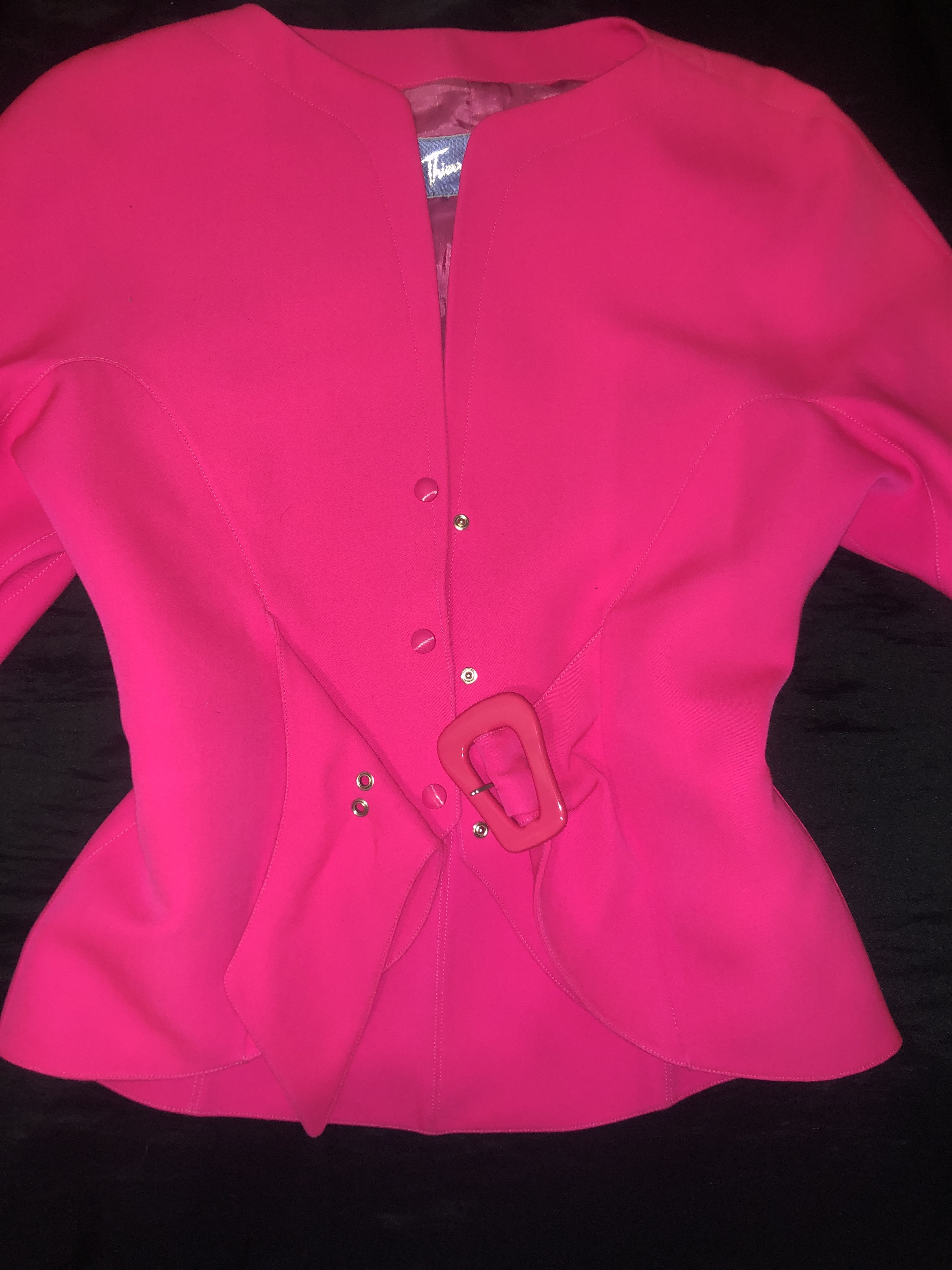 Thierry Mugler Fluo Pink Skirt Suit Size M / US 6-8 / IT 42-44 - 12 Thumbnail