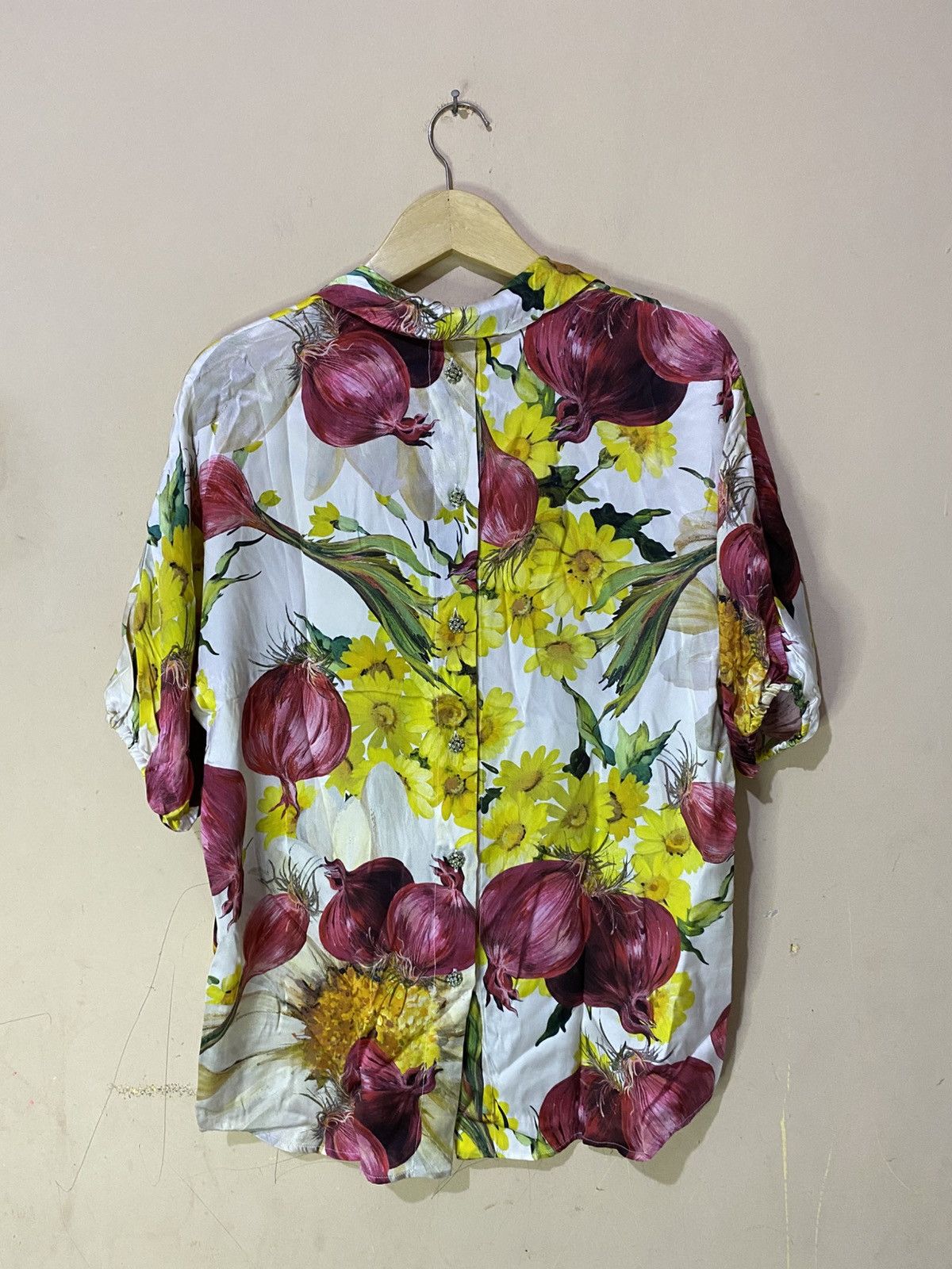Dolce & Gabbana SS 2012 Dolce & Gabbana Onion Printed Silk Blouse Size S / US 4 / IT 40 - 10 Thumbnail
