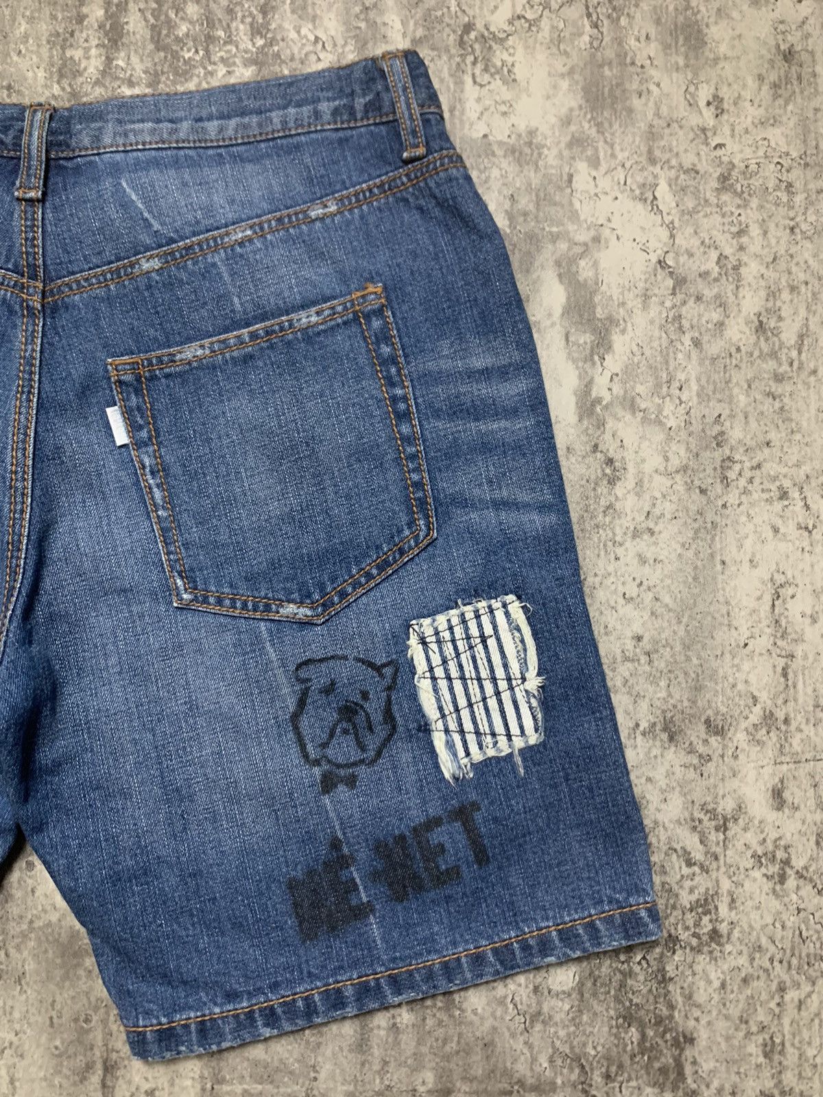 Issey Miyake Issey Miyake Ne Net Patch Work Jeans Short Kapital Style Size US 33 - 4 Thumbnail