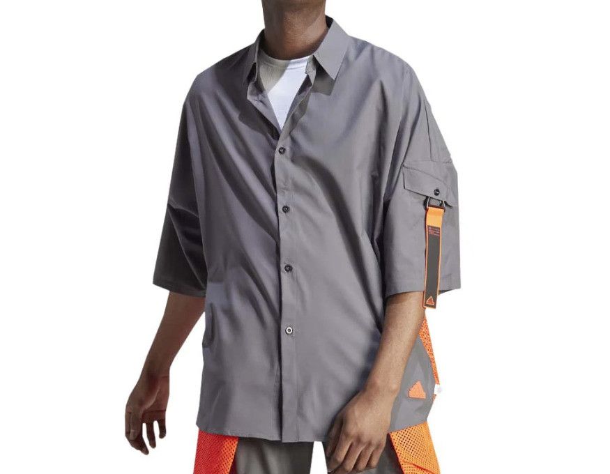 Adidas Adidas IC6739 City Escape Premium Shirt Grey/Orange ( L ) Size US L / EU 52-54 / 3 - 1 Thumbnail