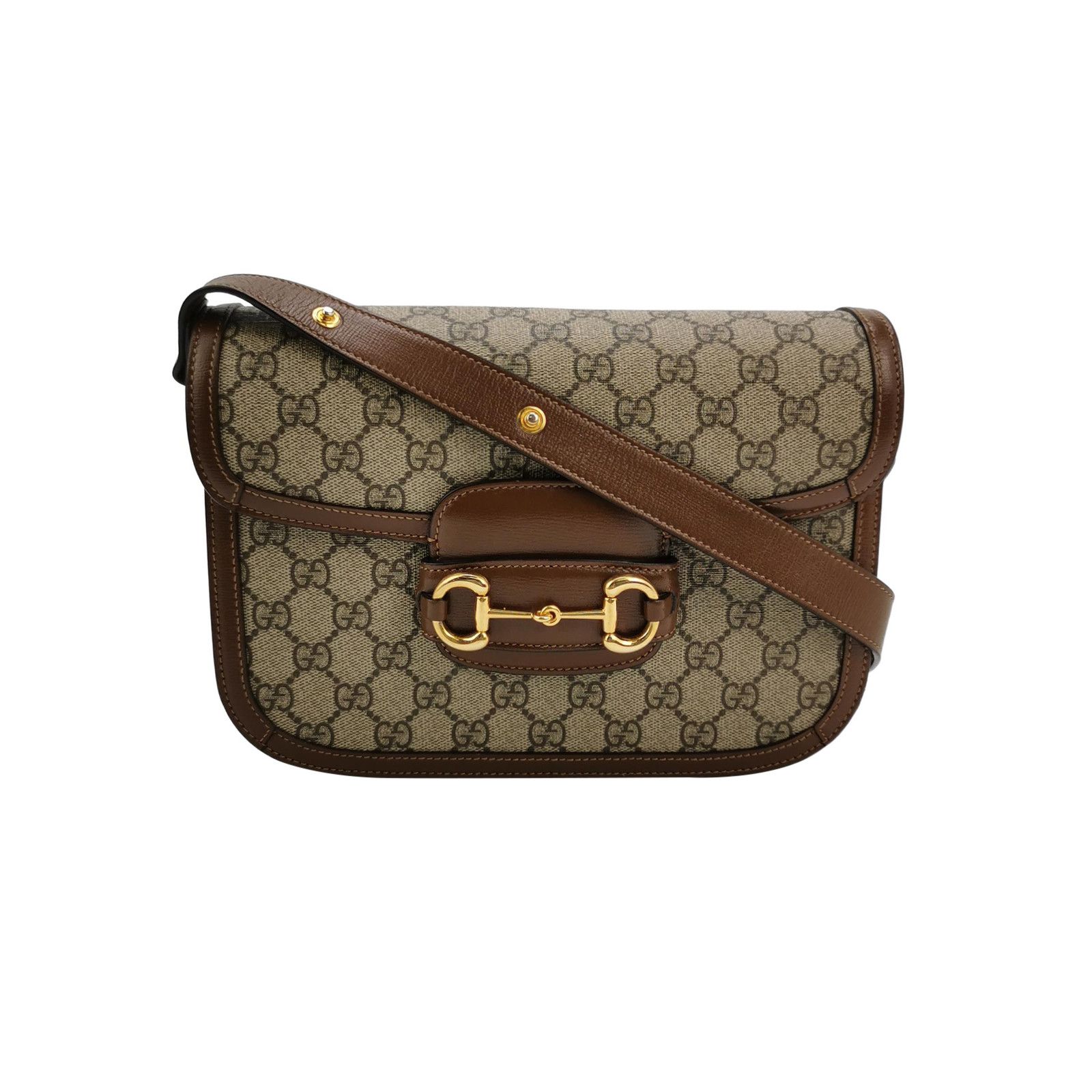 Gucci Gucci 1955 GG Supreme Horsebit Shoulder Bag Size ONE SIZE - 1 Thumbnail