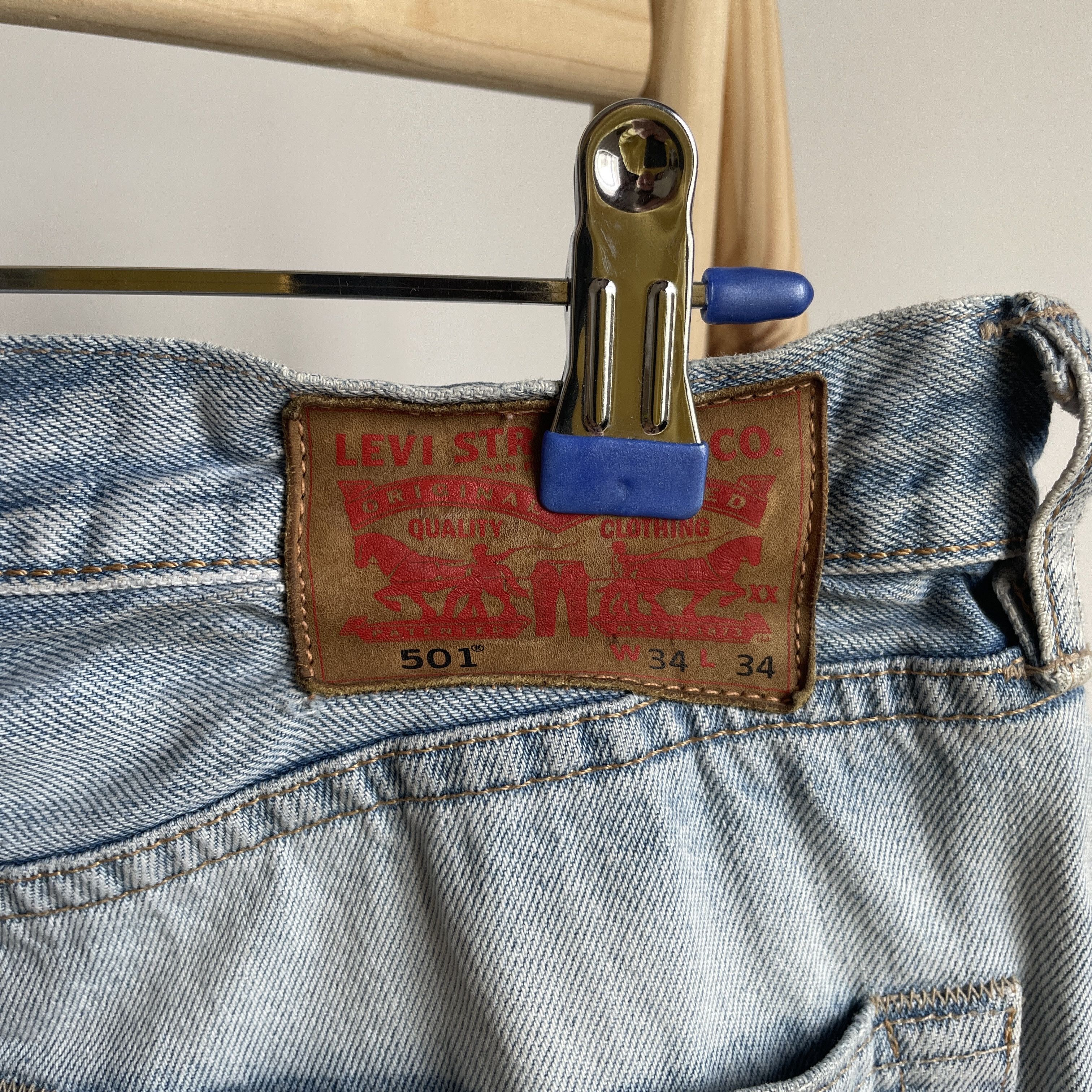 Levi's Levi's 501 Washed Straight Denim Size 34x34 Size US 34 / EU 50 - 11 Thumbnail