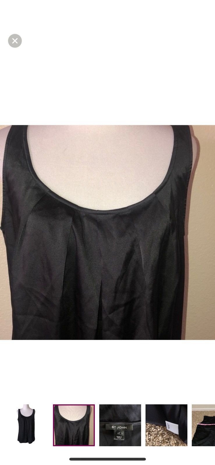 St. John St John women’s small black sleeveless‎ blouse Size S / US 4 / IT 40 - 4 Thumbnail