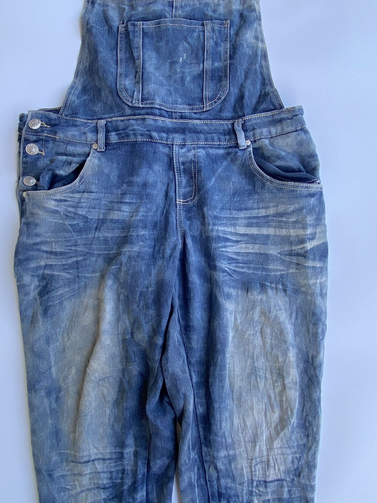 Other Vintage Blue Denim Dungarees Pocket Pullover Jumper Size S Size 27" / US 4 / IT 40 - 8 Thumbnail