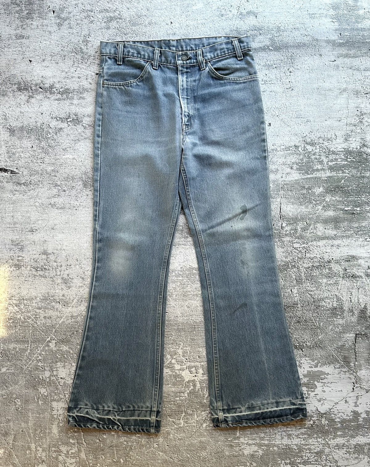 image of Levis x Vintage 70’S Vintage Levi’S Orange Tab Flared Denim in Light Wash, Men's (Size 34)