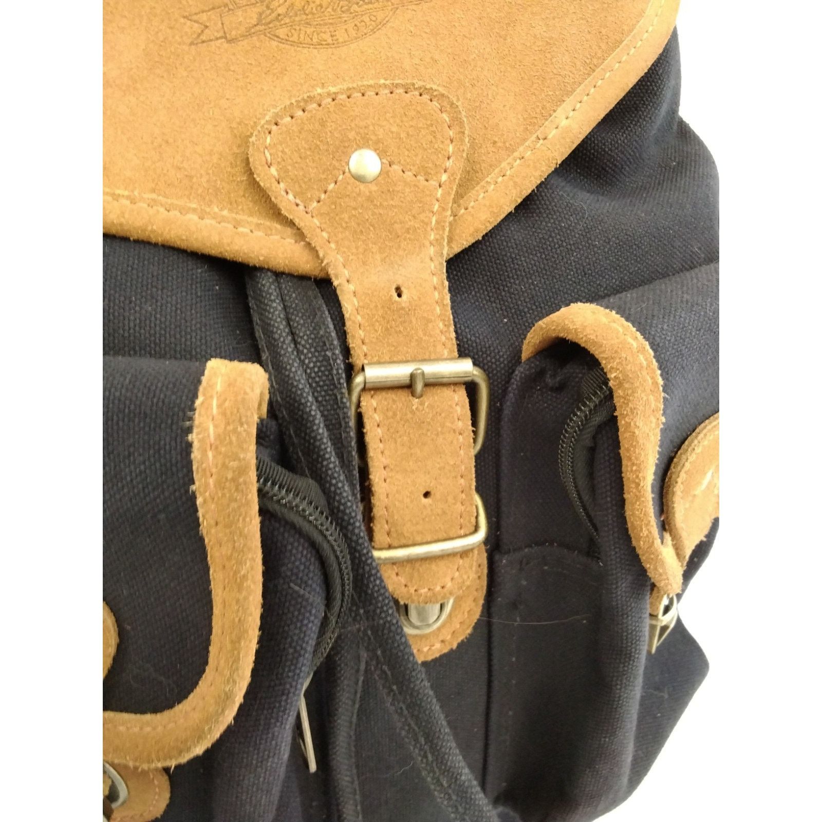 Eddie Bauer Eddie Bauer Canvas Backpack Black With Leather Trim Vintage Size ONE SIZE - 9 Thumbnail
