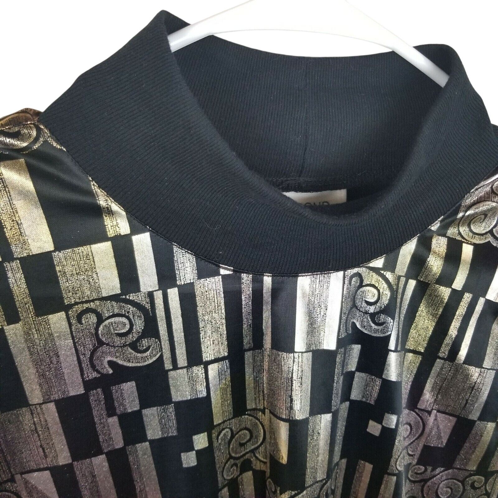 Vintage Vintage Judy Bond Metallic Top Mock Neck Sz M Holiday Party Size M / US 6-8 / IT 42-44 - 3 Thumbnail