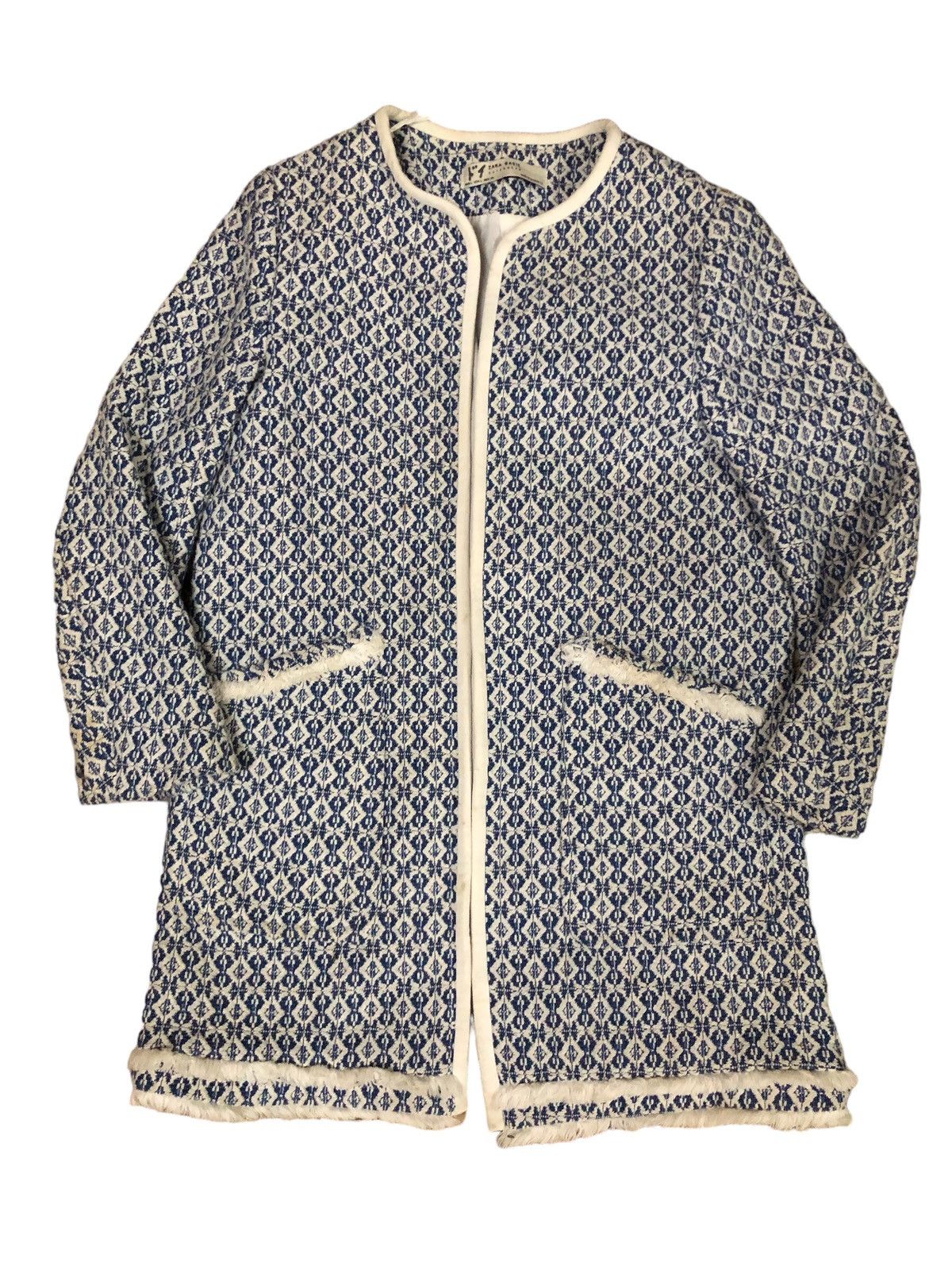 Zara Zara Button Less Tweed Jacket Size S / US 4 / IT 40 - 1 Thumbnail