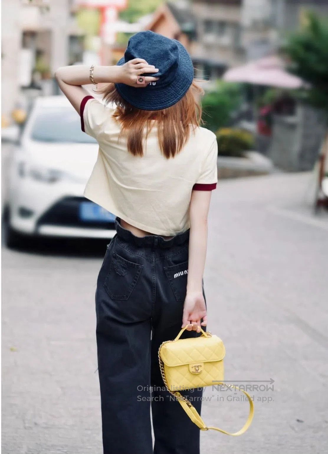 Miu Miu Miu Miu Slogan Logo Budding Jeans. Size 24" / US 00 / IT 34 - 7 Thumbnail