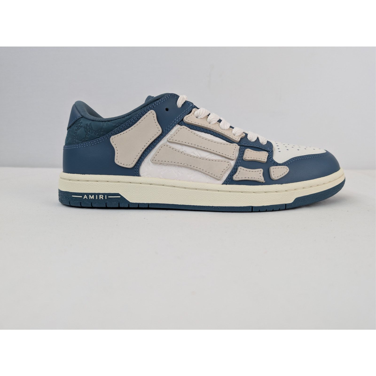 Amiri o1rshd1 Debossed MA Quad Skel Low-Top Sneakers Vintage Blue Size US 11 / EU 44 - 4 Thumbnail