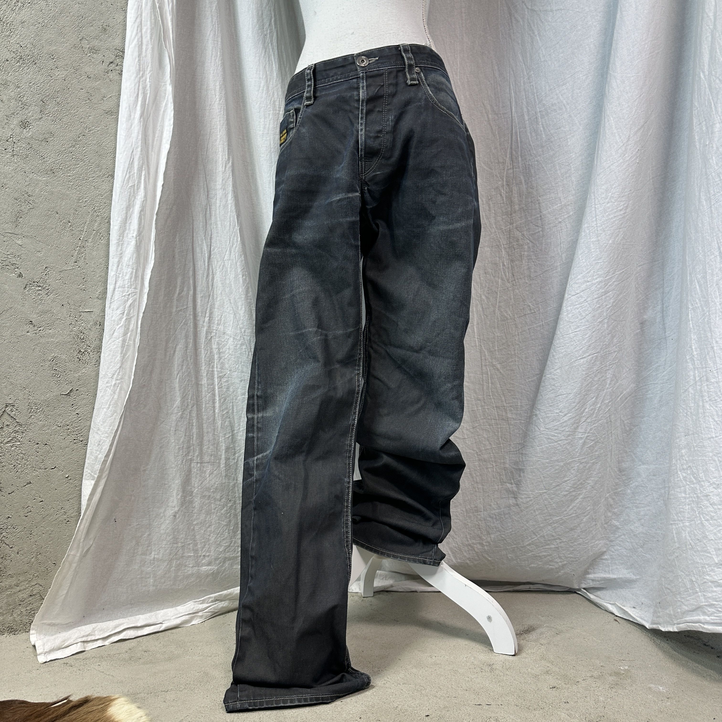 G-Star Vintage Streetwear Denim Waxed G-Star Jeans Y2K Size US 33 - 7 Thumbnail