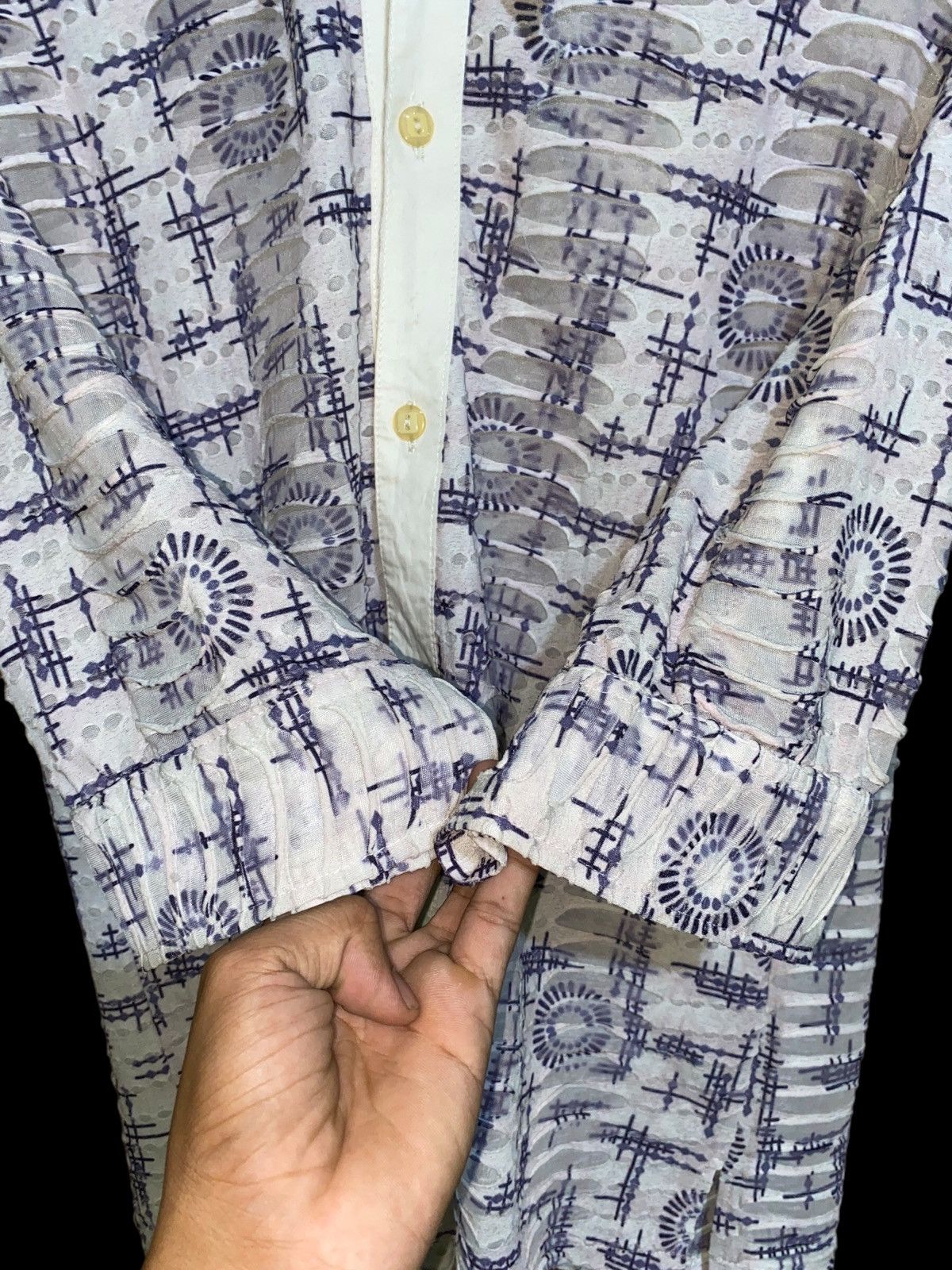 If Six Was Nine × Japanese Brand × Le Grande Bleu (L.G.B.) Unknown Brand - Button Up Shirt Distressed IfSixWasNine Size US M / EU 48-50 / 2 - 3 Thumbnail