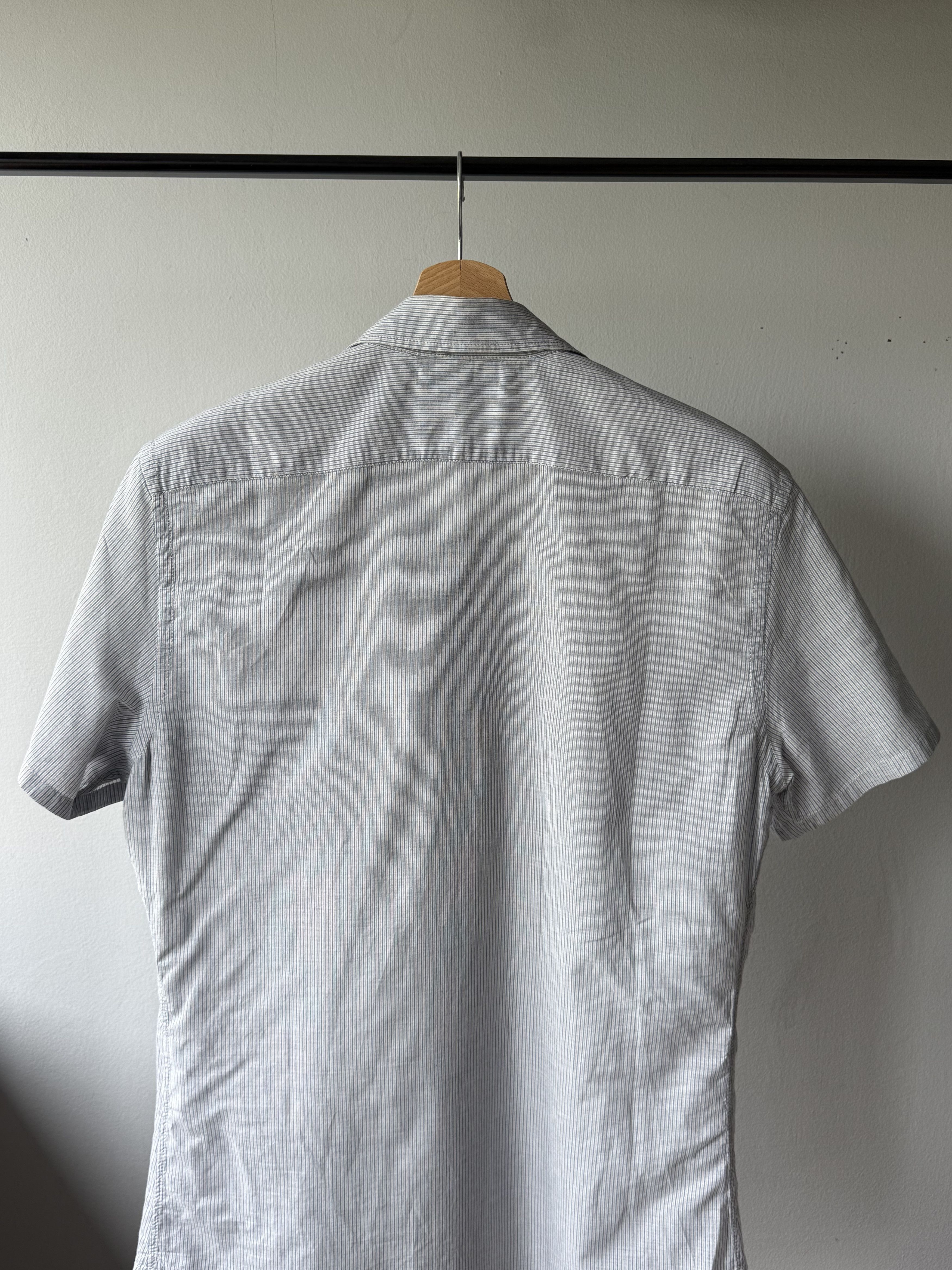 Prada Prada Casual Striped Cotton Short Sleeve Tab Pocket Shirt Size US M / EU 48-50 / 2 - 5 Thumbnail