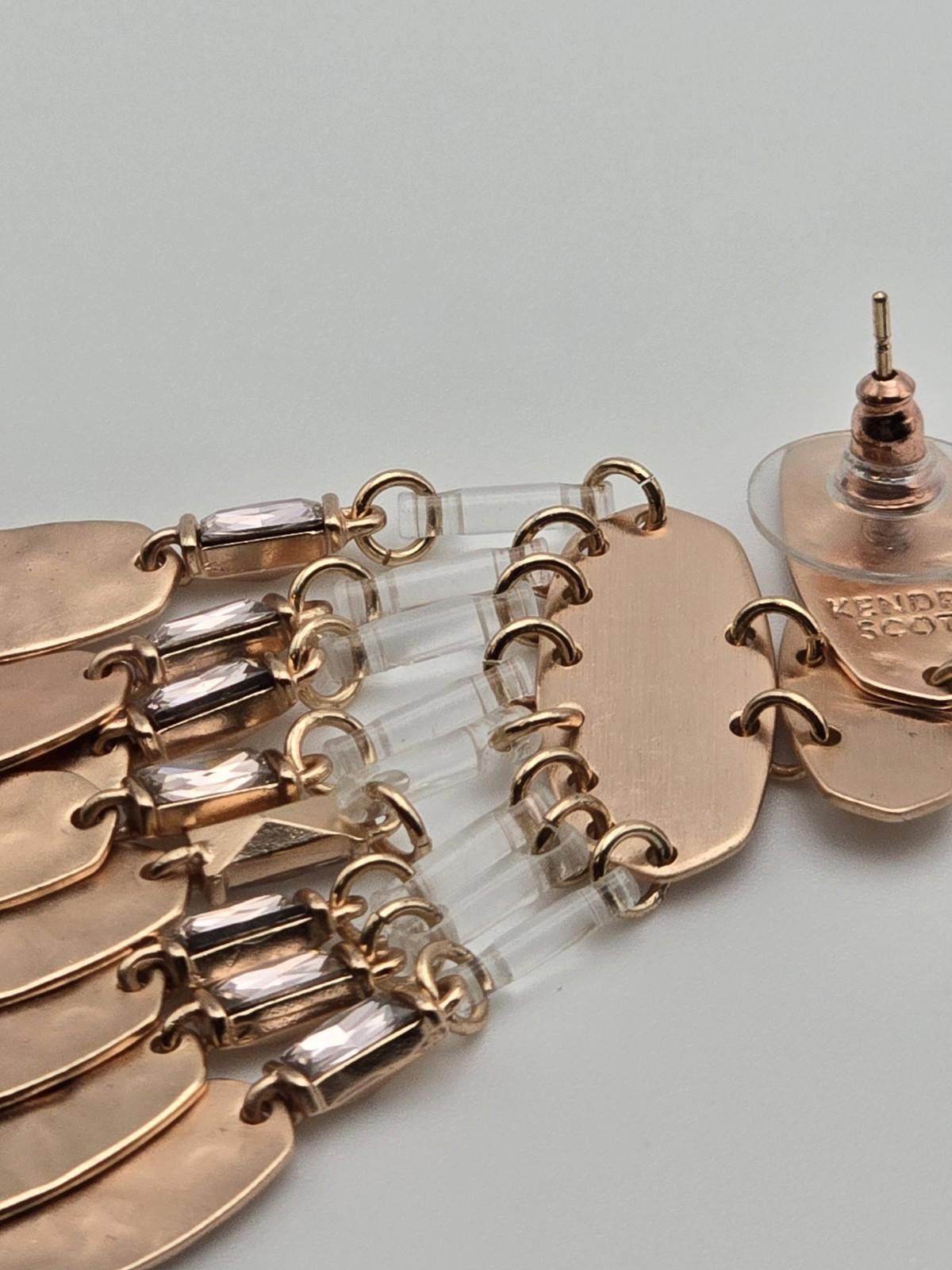 Other Kendra Scott Rose Gold Fringe Rhinestone Earrings Signed Size ONE SIZE - 7 Thumbnail